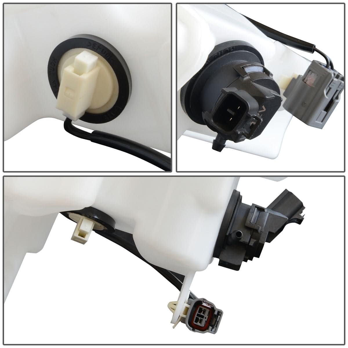 2004-2010 Mazda 3/5 Windshield Washer Pump - Large Capacity White