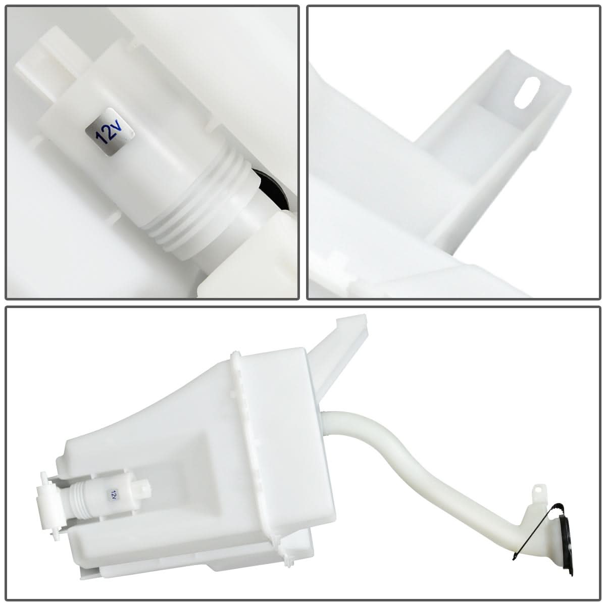 07-12 Nissan Versa Windshield Washer Pump - Hatchback Models White