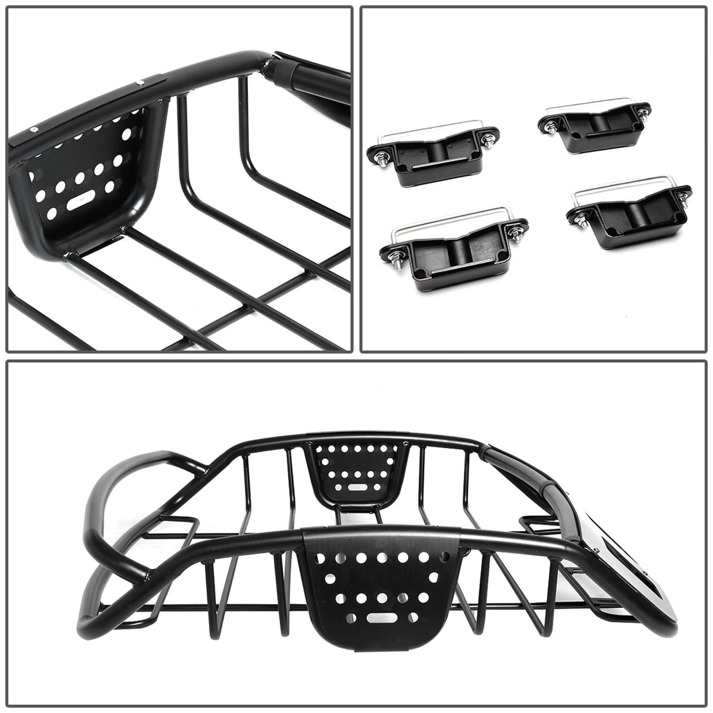Universal Cargo Basket 39x38.5x8 Black Powdercoated