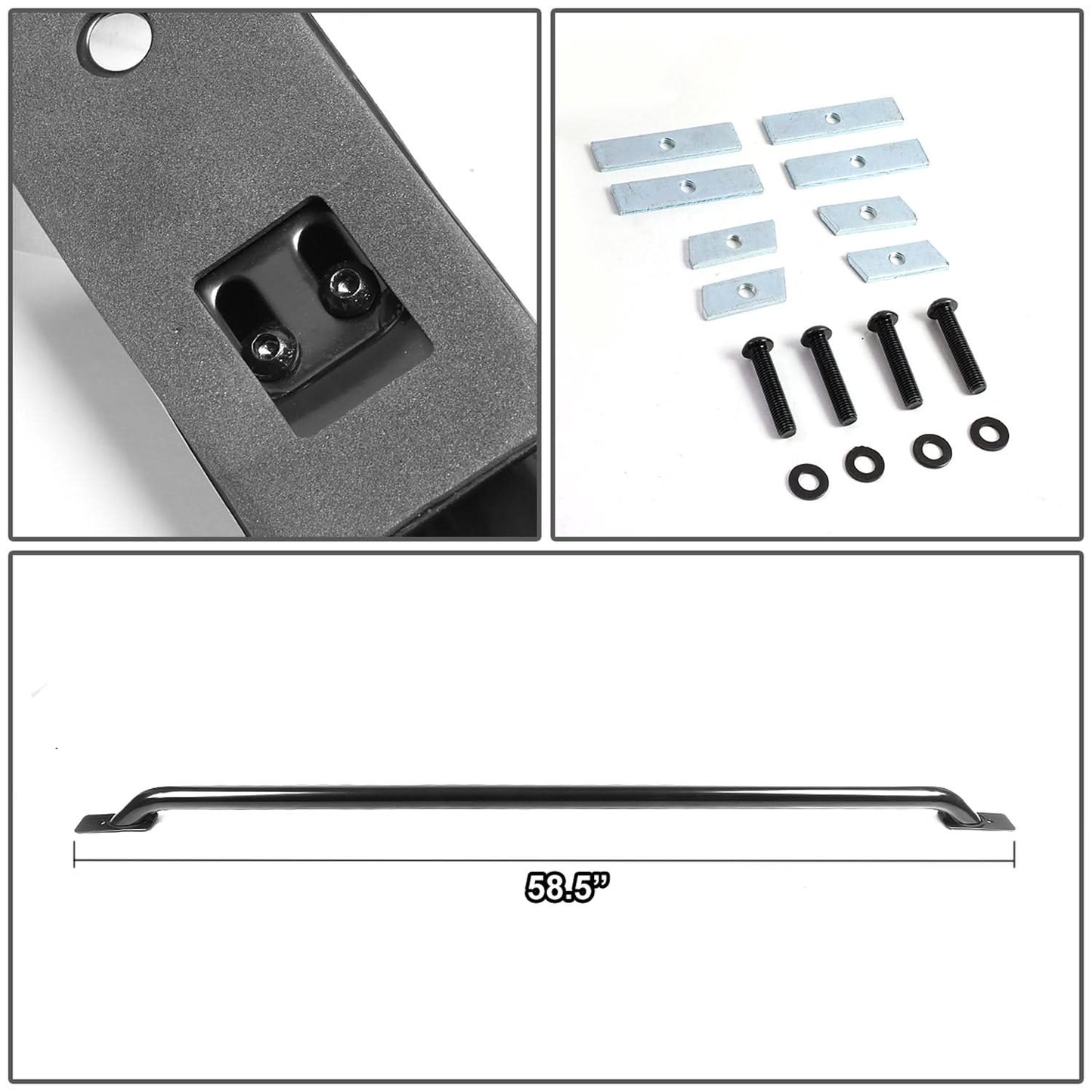 2007-2013 Chevrolet Silverado 1500 68-69 Inch Bed Rails - Black