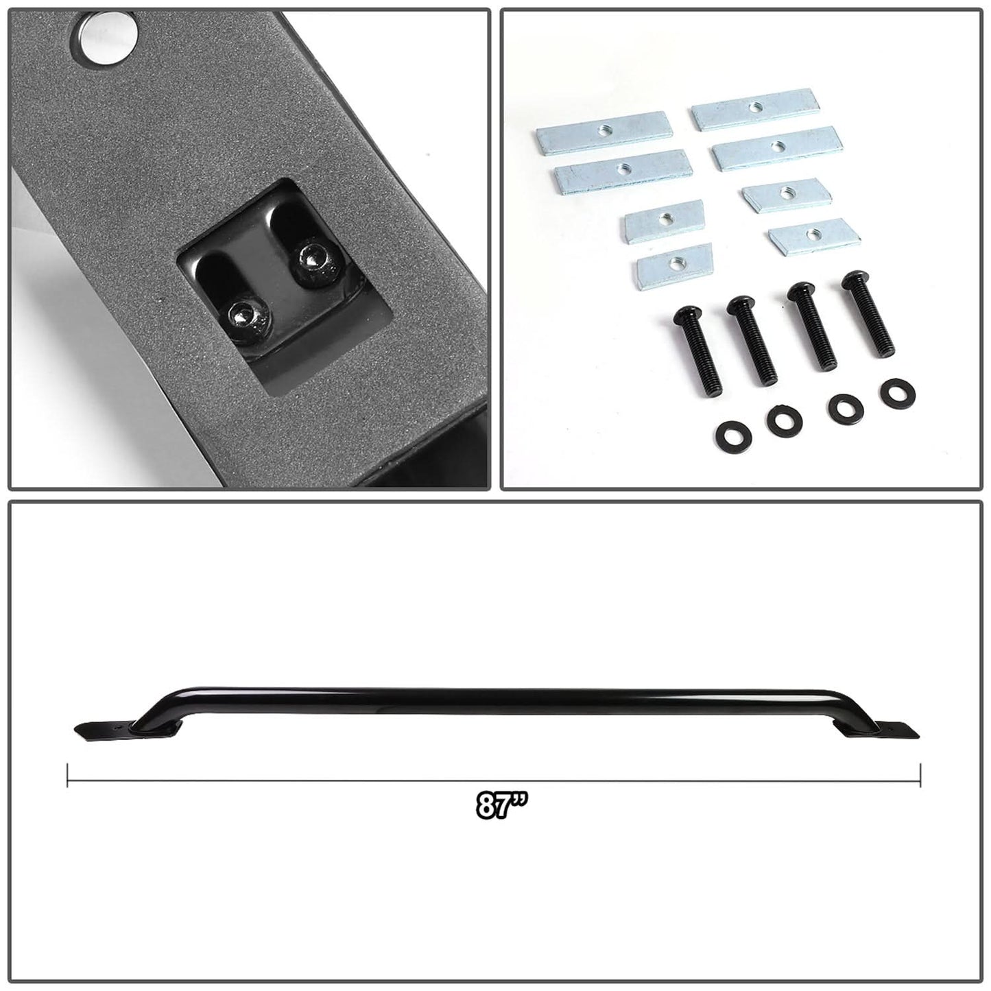 14-17 Chevrolet Silverado / GMC Sierra 8ft Bed Rails - Black