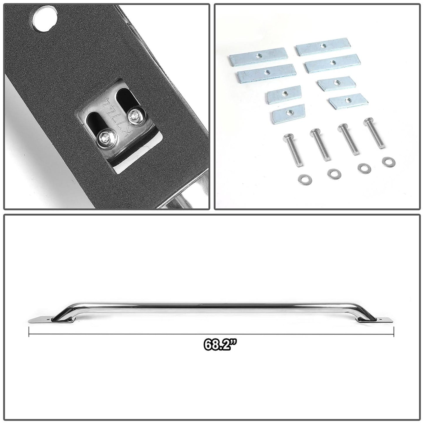 2014-2017 Chevrolet Silverado GMC Sierra 6.5FT Bed Rails Chrome