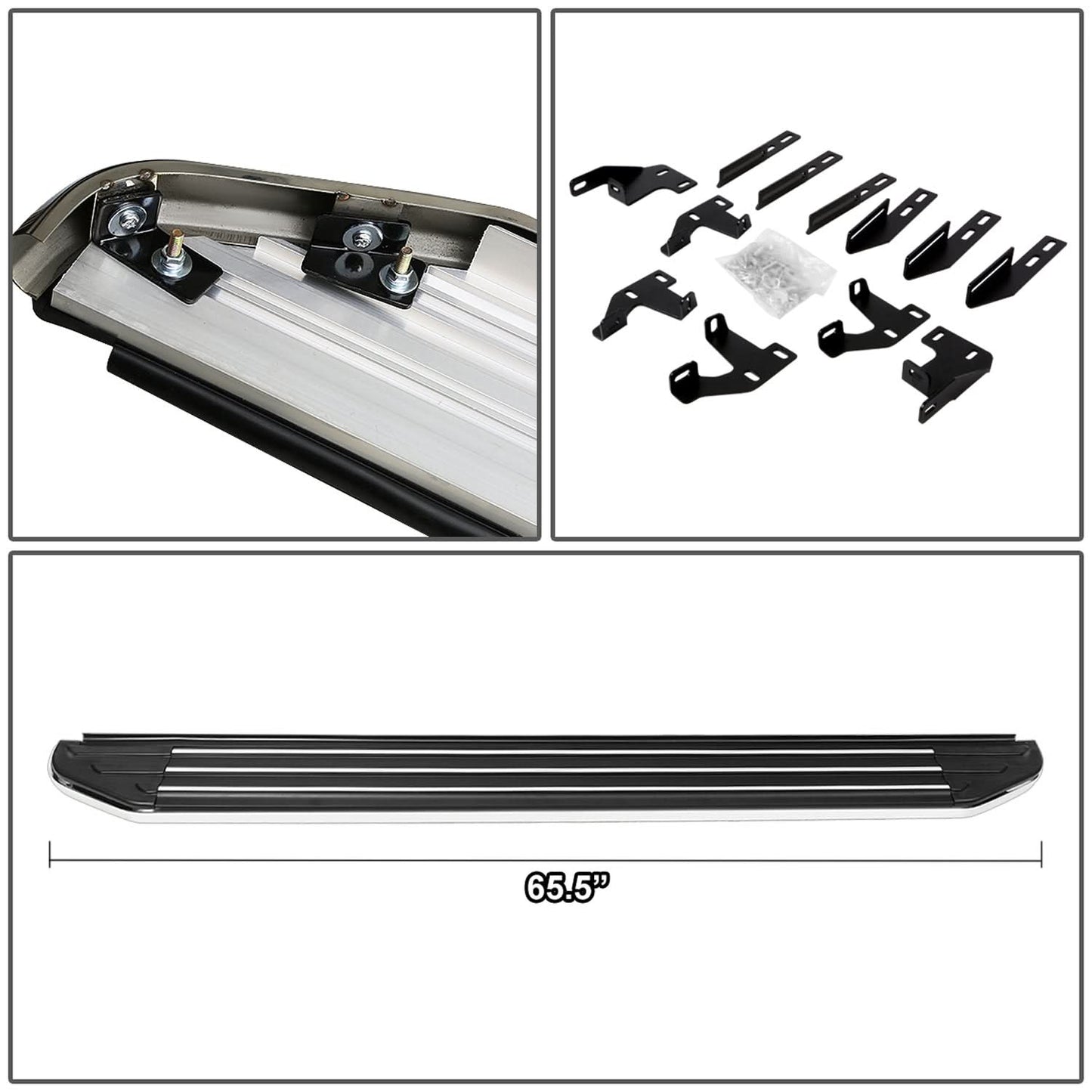 2009-2015 Honda Pilot 6 Inch Aluminum Running Boards - Black