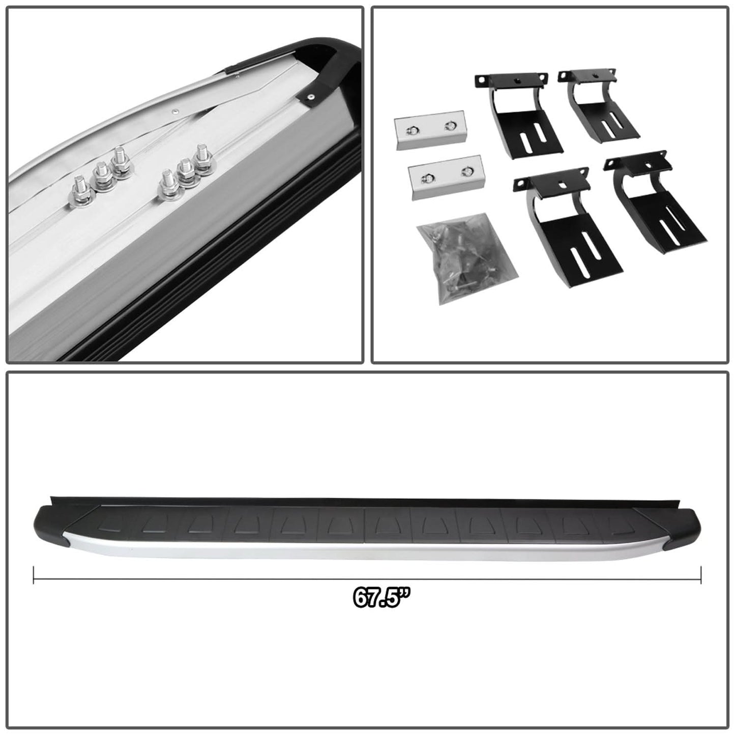 2012-2016 Honda CR-V 5.75" Aluminum Running Boards - Black