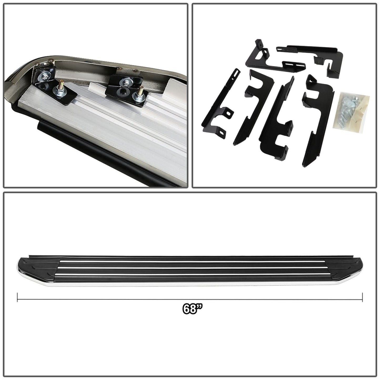 2016-2018 Honda Pilot 5.5" Aluminum Running Boards - Black