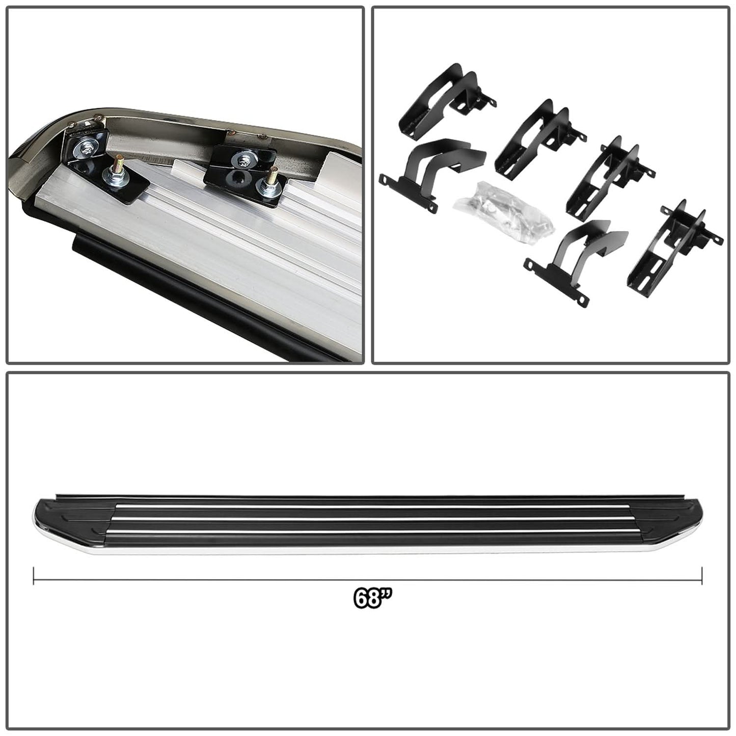 2011-2019 Jeep Grand Cherokee / 2011-2018 Dodge Durango Running Boards Aluminum