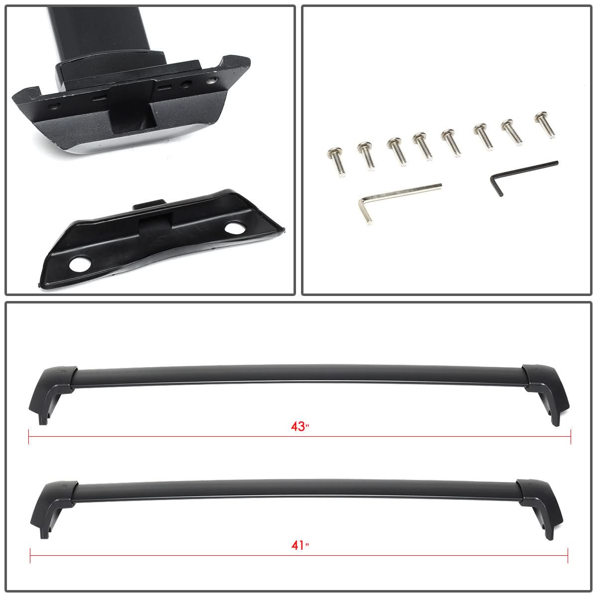 2017-2019 Honda CR-V Roof Rack Cross Bars - Black