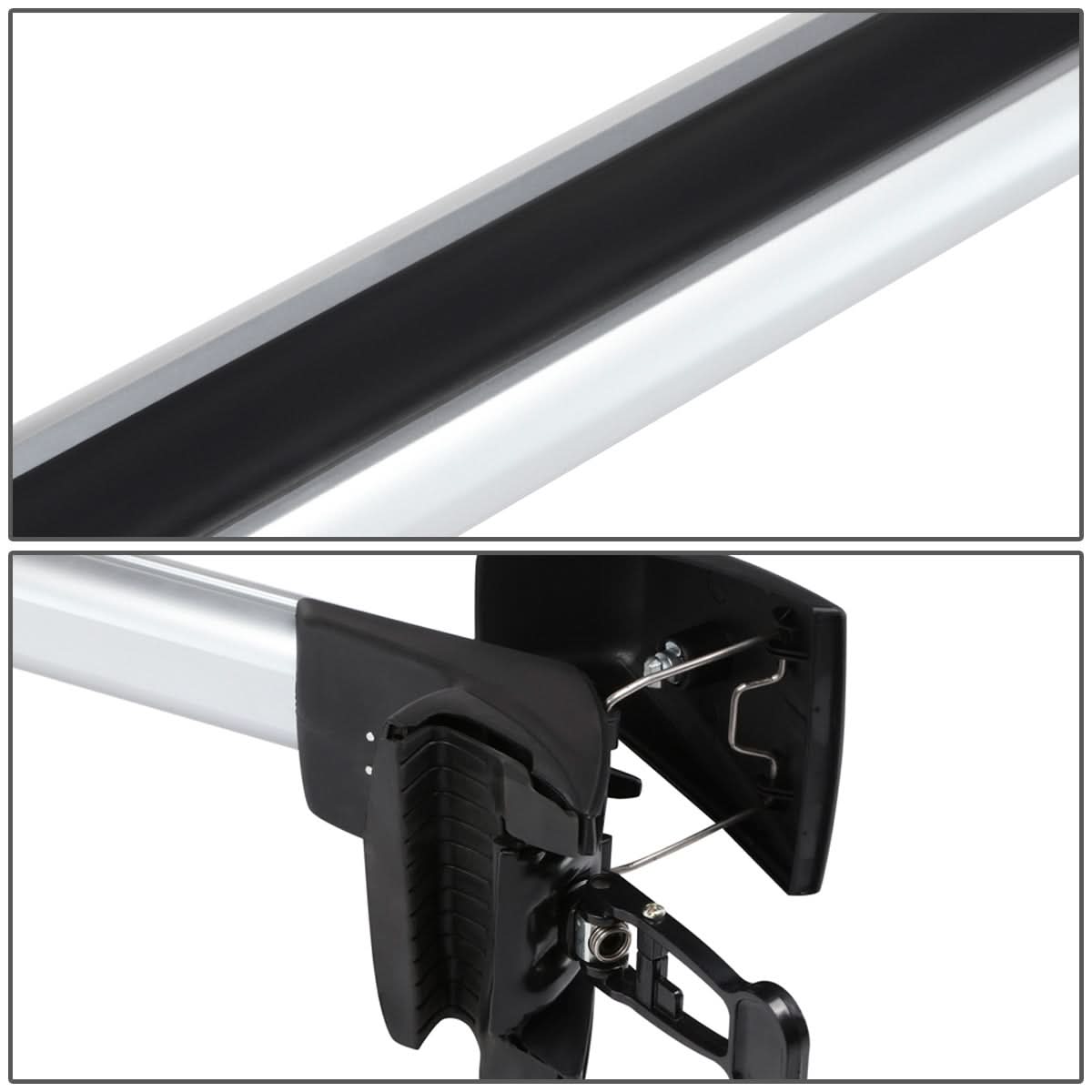 09-15 BMW X1 Roof Rack Cross Bars w/ Lock & Key - Black/Silver