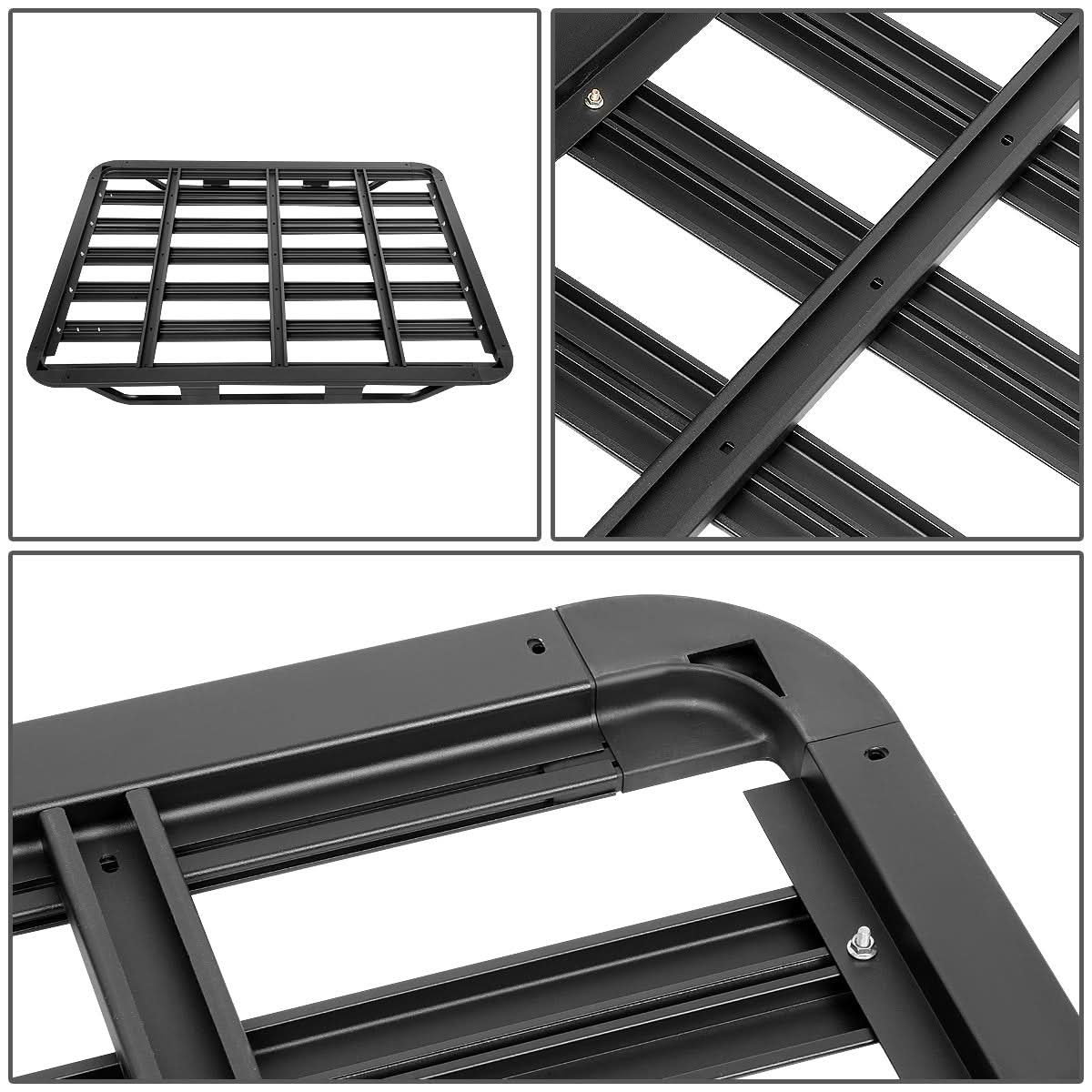 60x40 Aluminum Roof Rack Cargo Basket - Black