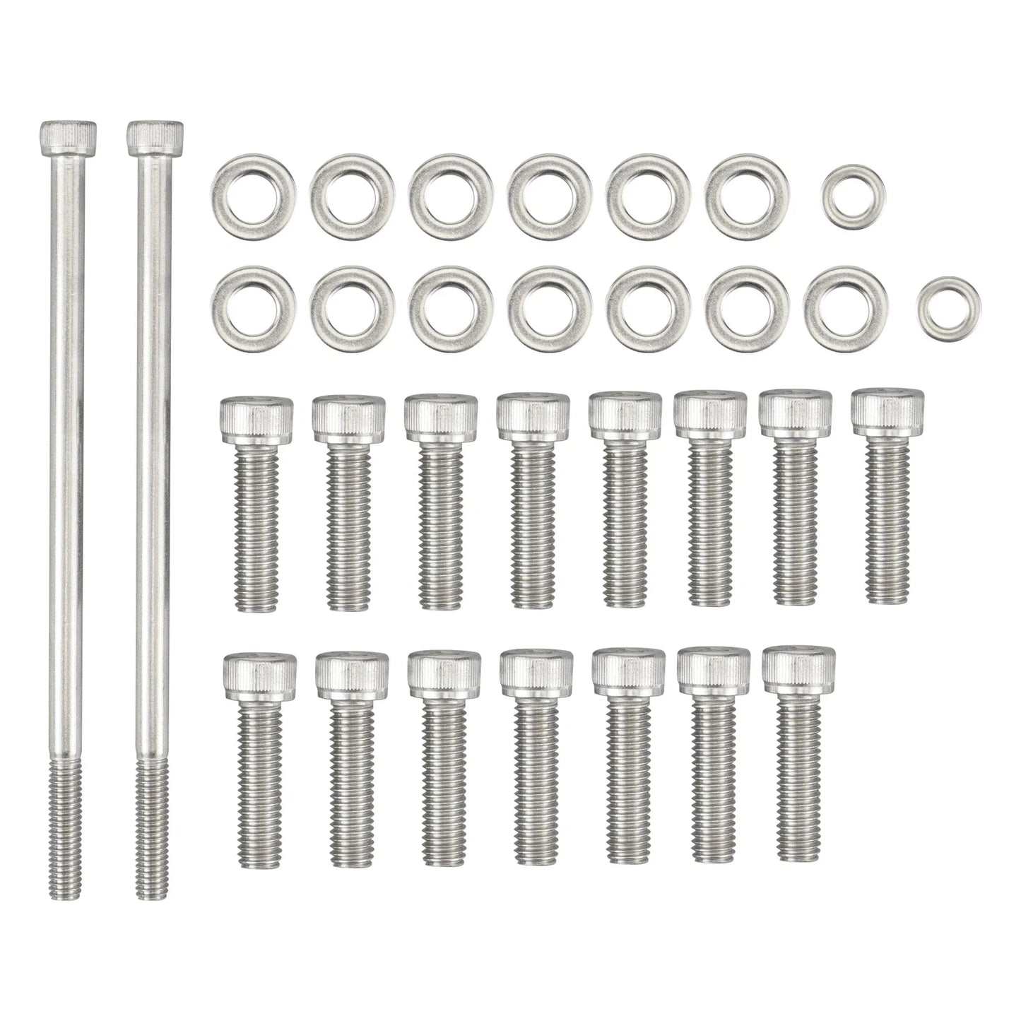 Chevy LS / LSX V8 Stainless Steel Oil Pan Bolt Kit for LS1 / LS2 / LS3 / LS6 / LS7 & Vortec 4.8L / 5.3L / 6.0L / 6.2L Truck Engines (Gen III / Gen IV)