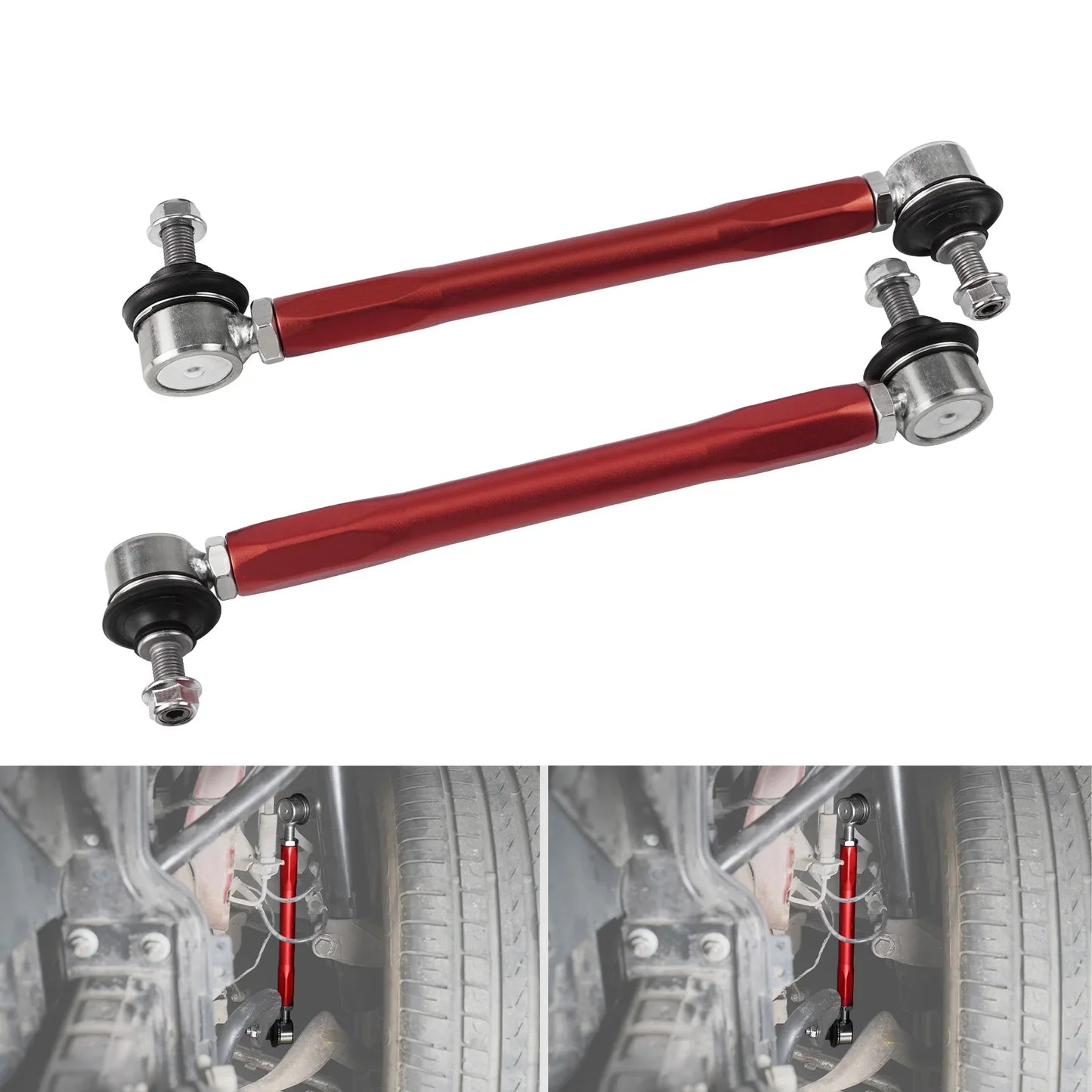 BMW Adjustable Front Sway Bar End Links – Billet Aluminum (E90 E92 E87 E82 E91 E93)