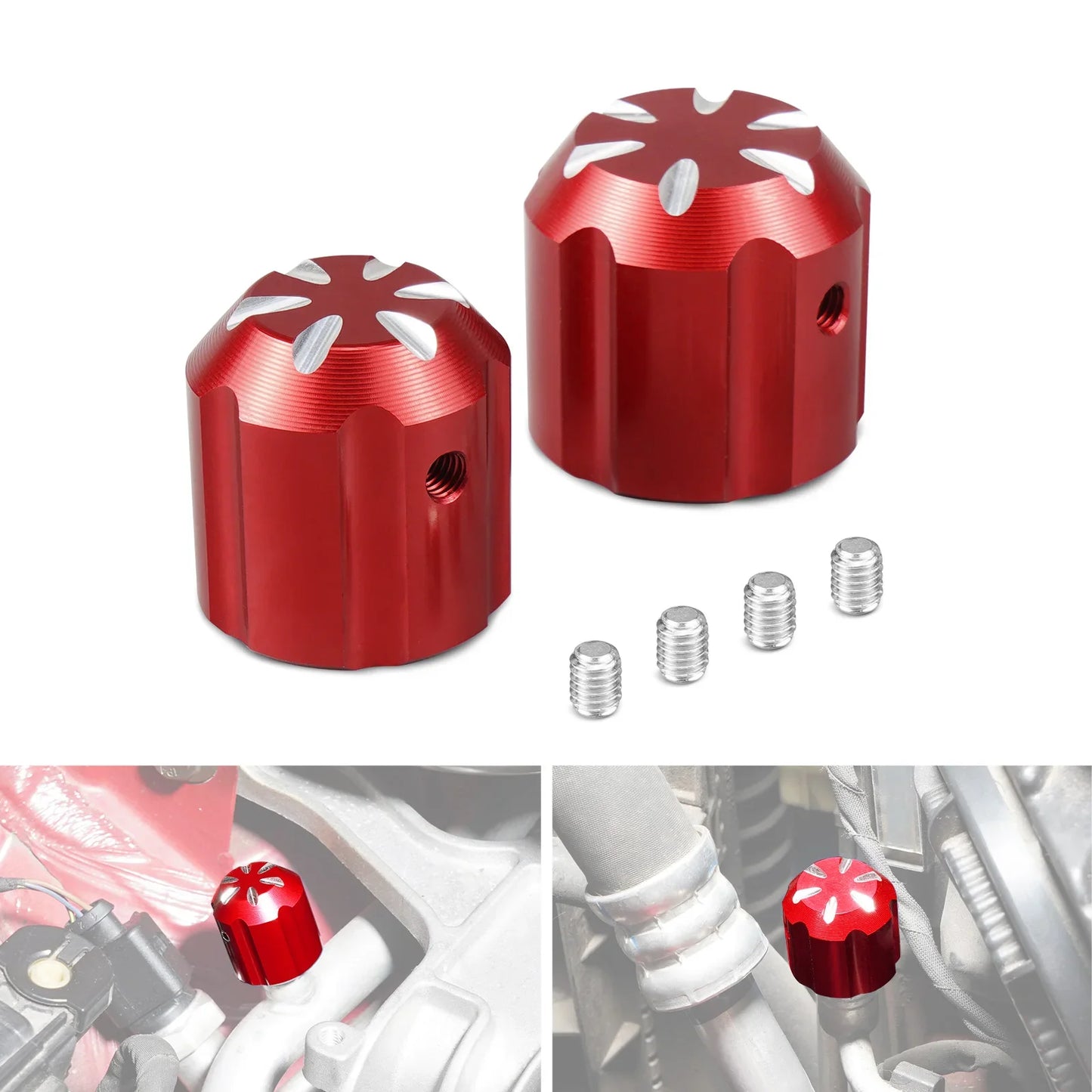 VW / Audi / SEAT / Skoda Billet Aluminum A/C Protective Valve Cap (R134a Refrigerant Pre-2017 / Replaces 3C0820581 / 3C0820231)