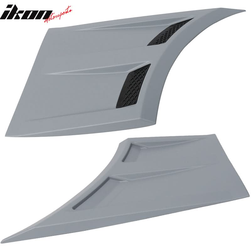 2015-2018 Ford Mustang Gray 3D Front Side Fender Guard Vents PP