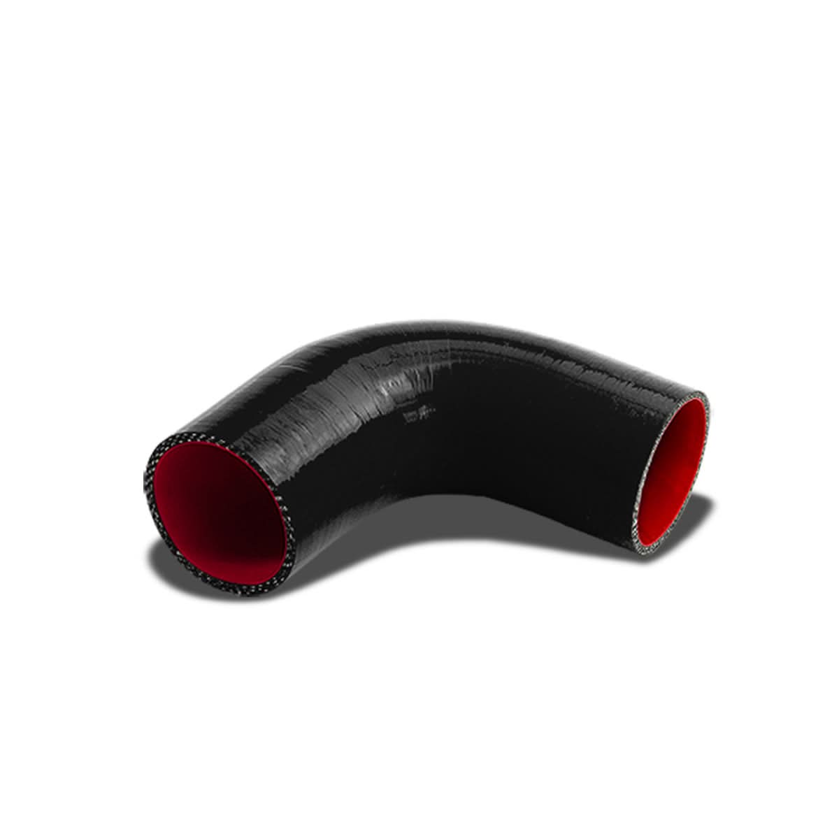 3-Ply Silicone Hose 1.25" 90 Degree Elbow Black Red