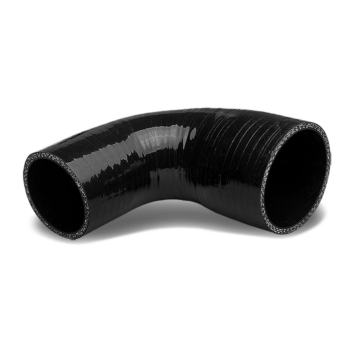 Silicone Hose 3-Ply 1.50" to 2.00" Reducer with 90 Degree - Black