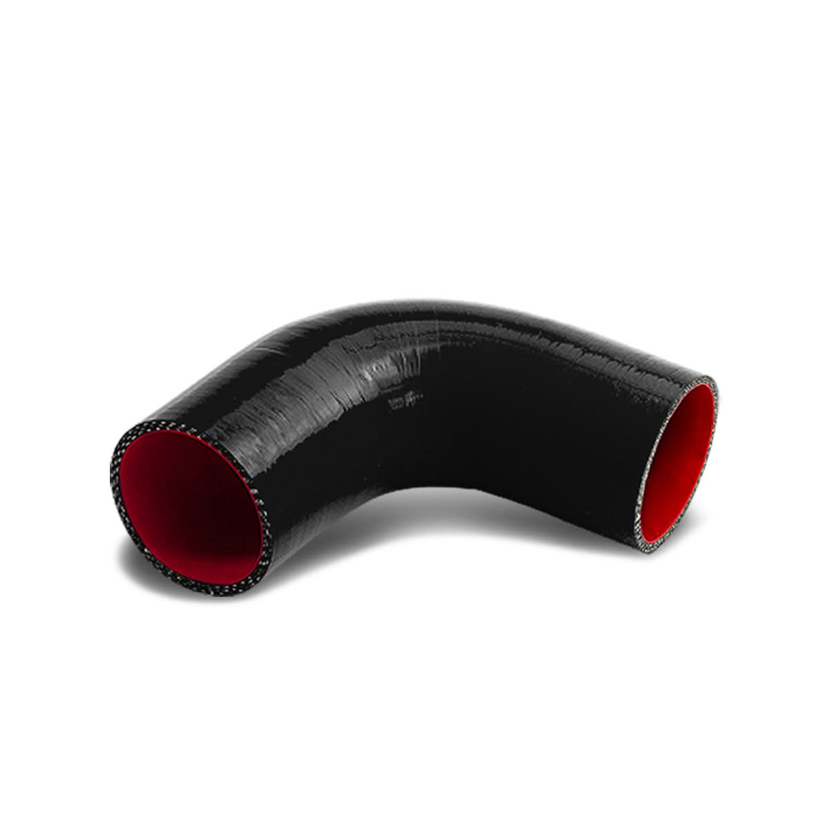 3-Ply Silicone Hose 1.50" 90 Degree Elbow Black Red