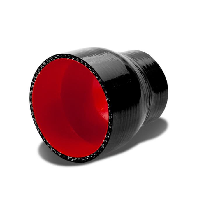 3-Ply Silicone Reducer Hose 2.25" to 2.75" - Black/Red