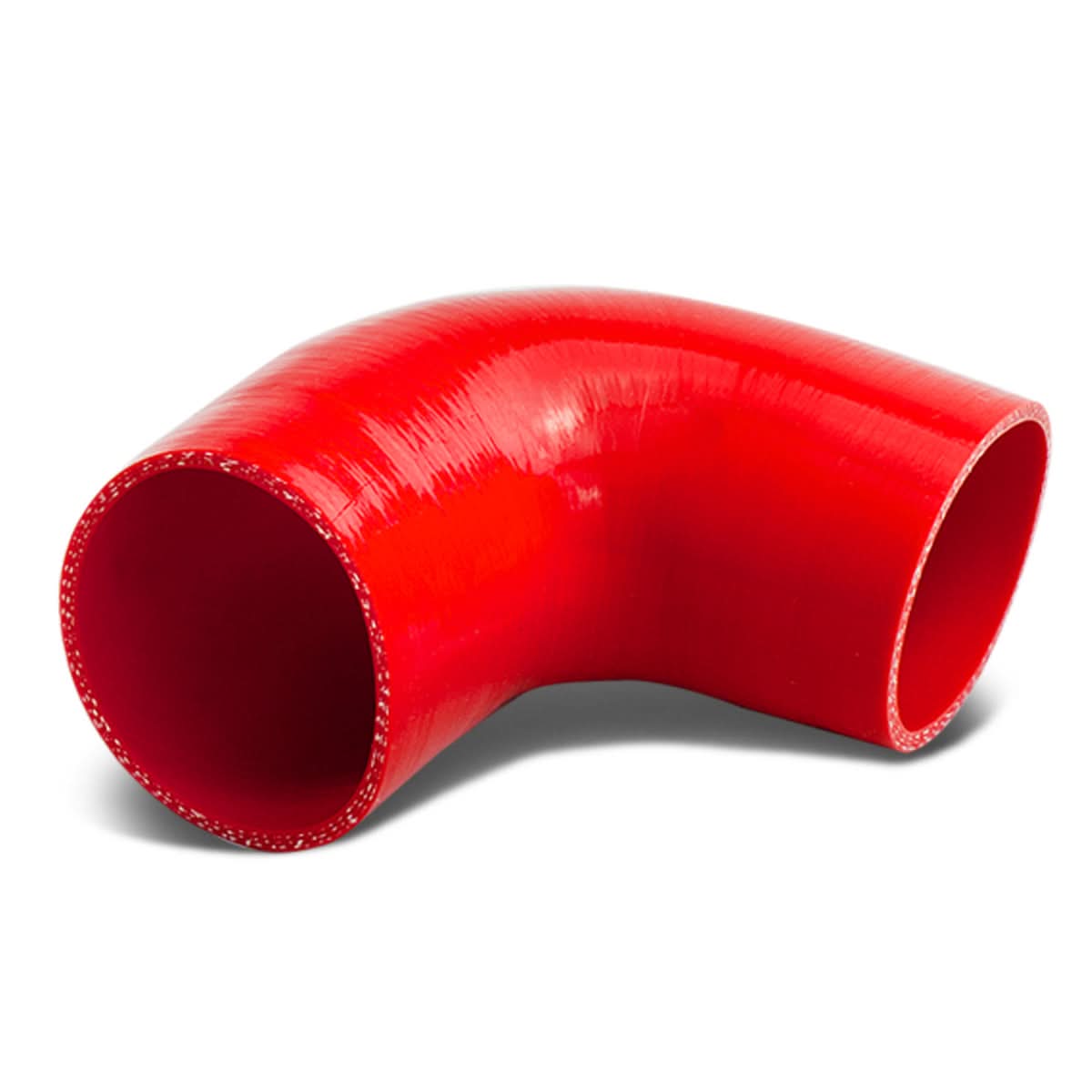 3-Ply Silicone 2.50" to 3.00" 90 Degree Reducer Hose - Red