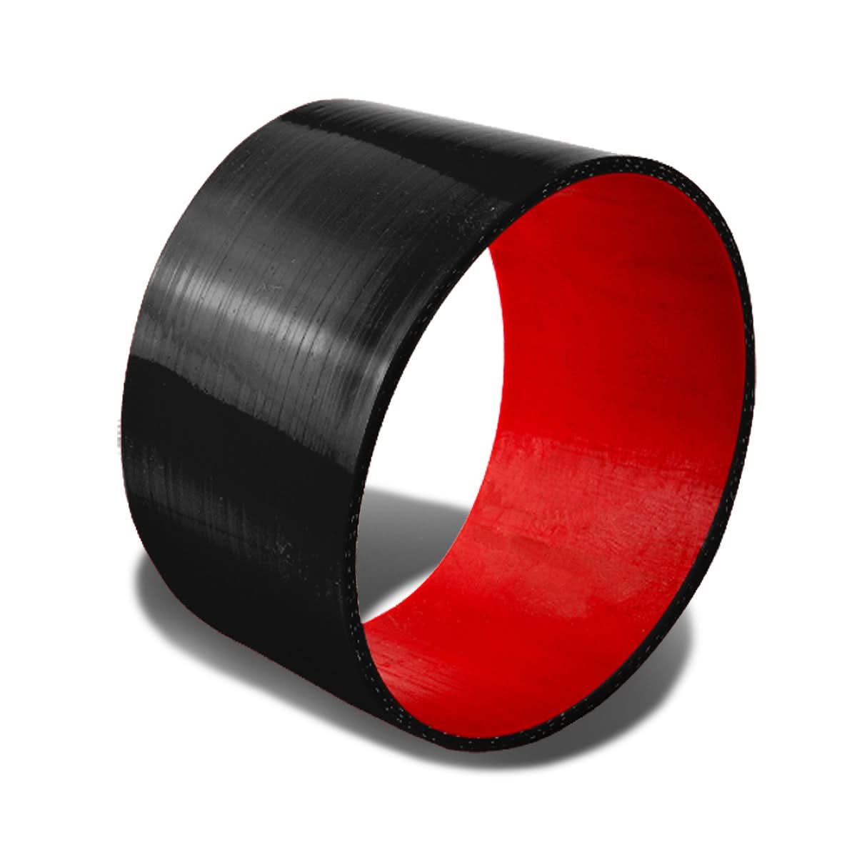 3.5 Inch 3-Ply Silicone Hose Straight Black Red