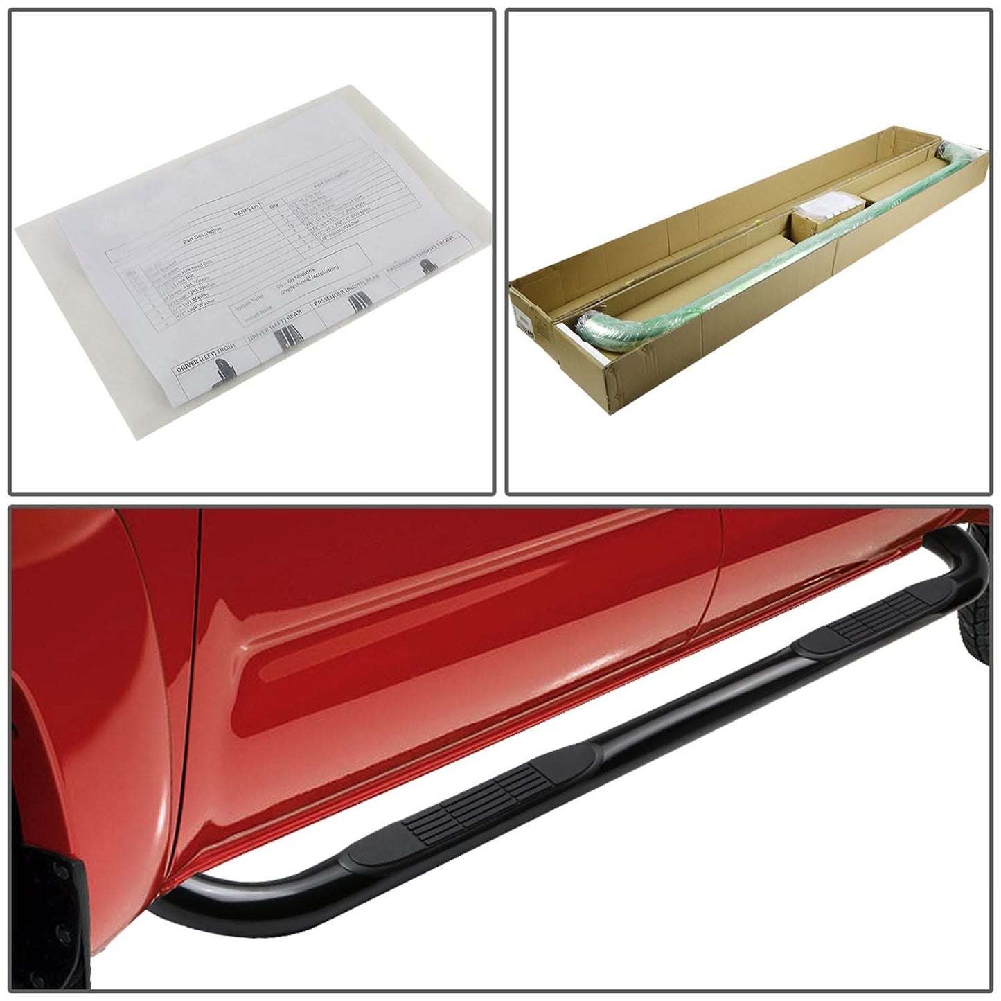 00-13 Chevrolet Yukon XL/Suburban/Avalanche 3" Round Nerf Bars - Black