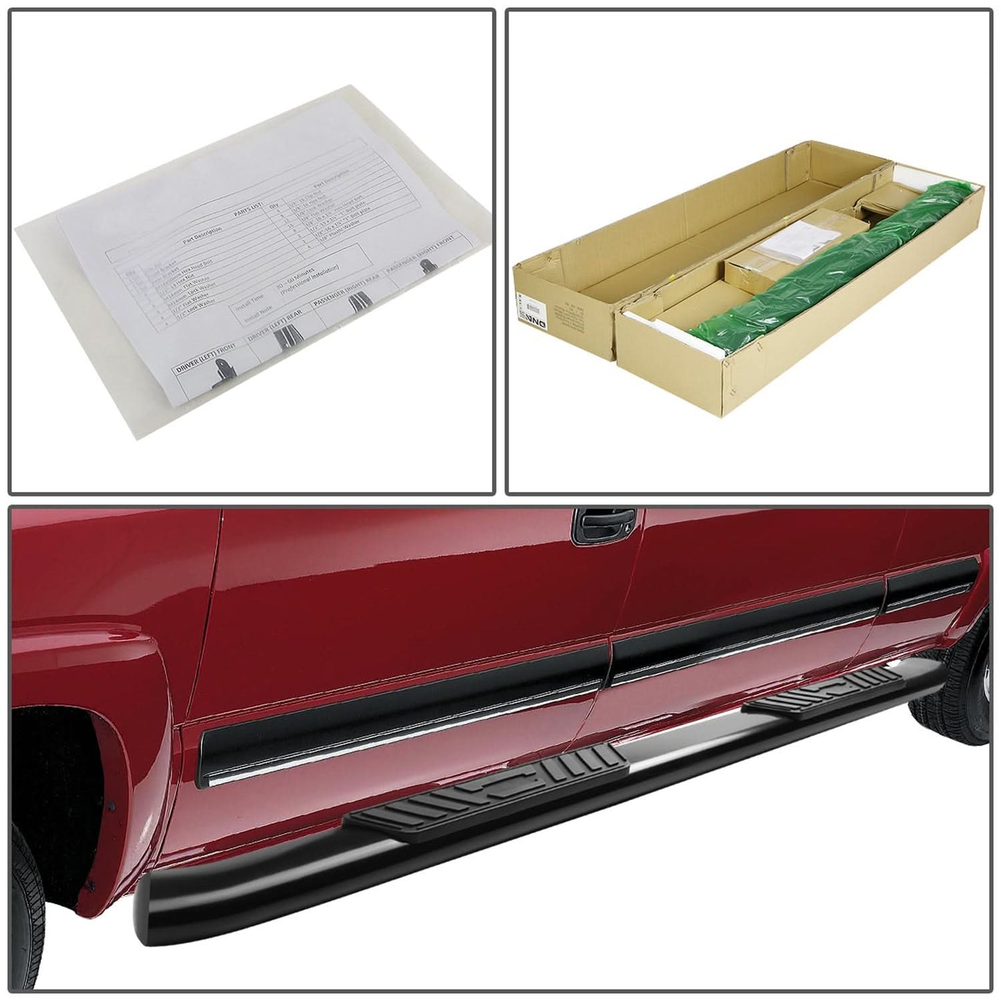 99-16 Ford F-250 F-350 Super Duty 5" Oval Nerf Step Bars Black