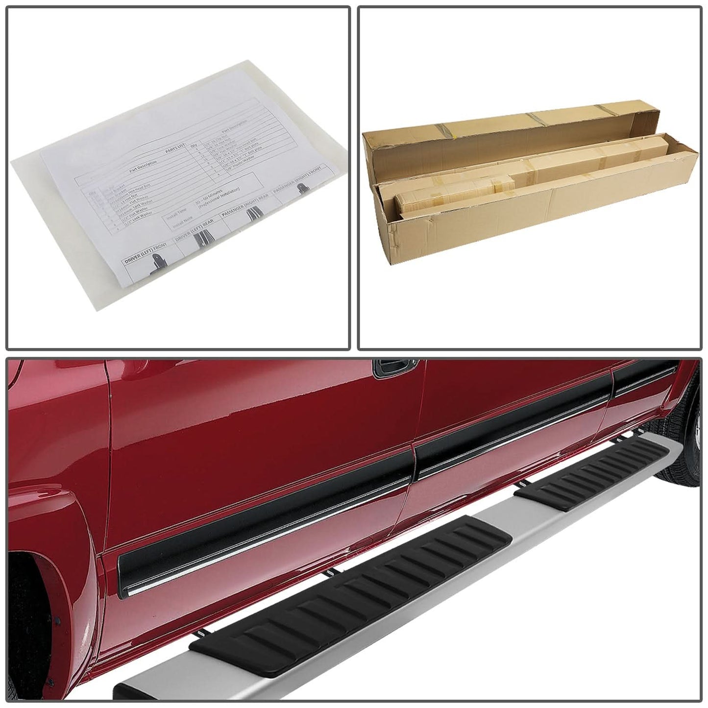 07-19 Chevrolet Silverado GMC Sierra 6" Step Bars Extended Cab Aluminum