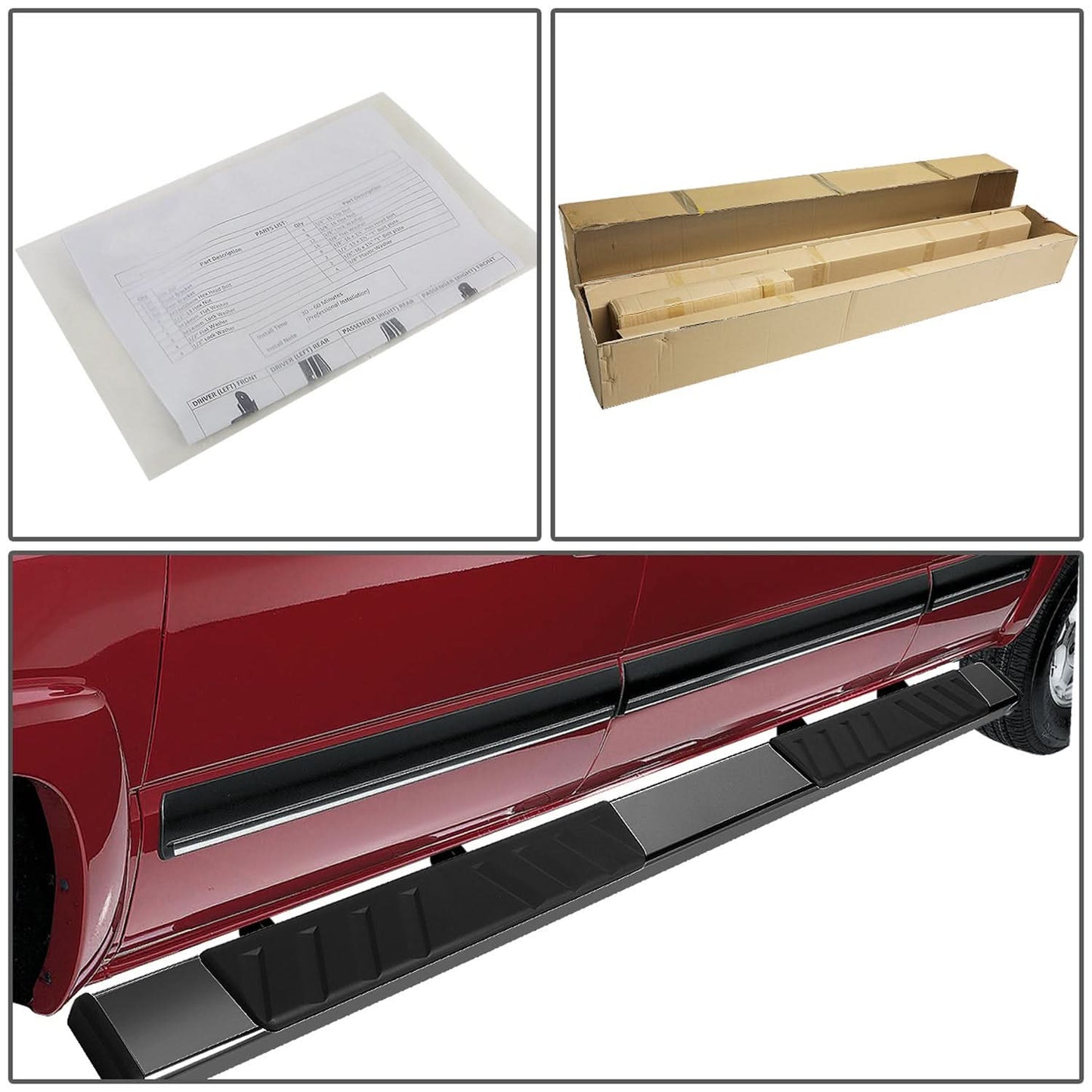 07-19 Chevy Silverado GMC Sierra 5" Oval Nerf Bar Step Bar Steel