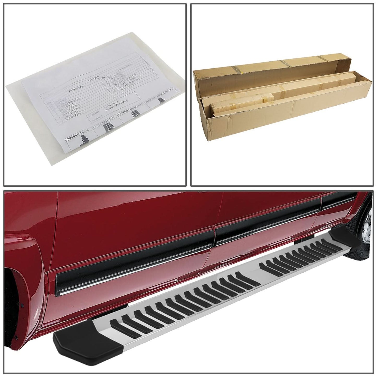 2004-2014 Ford F-150 Extended Cab 6" Nerf Bars Silver