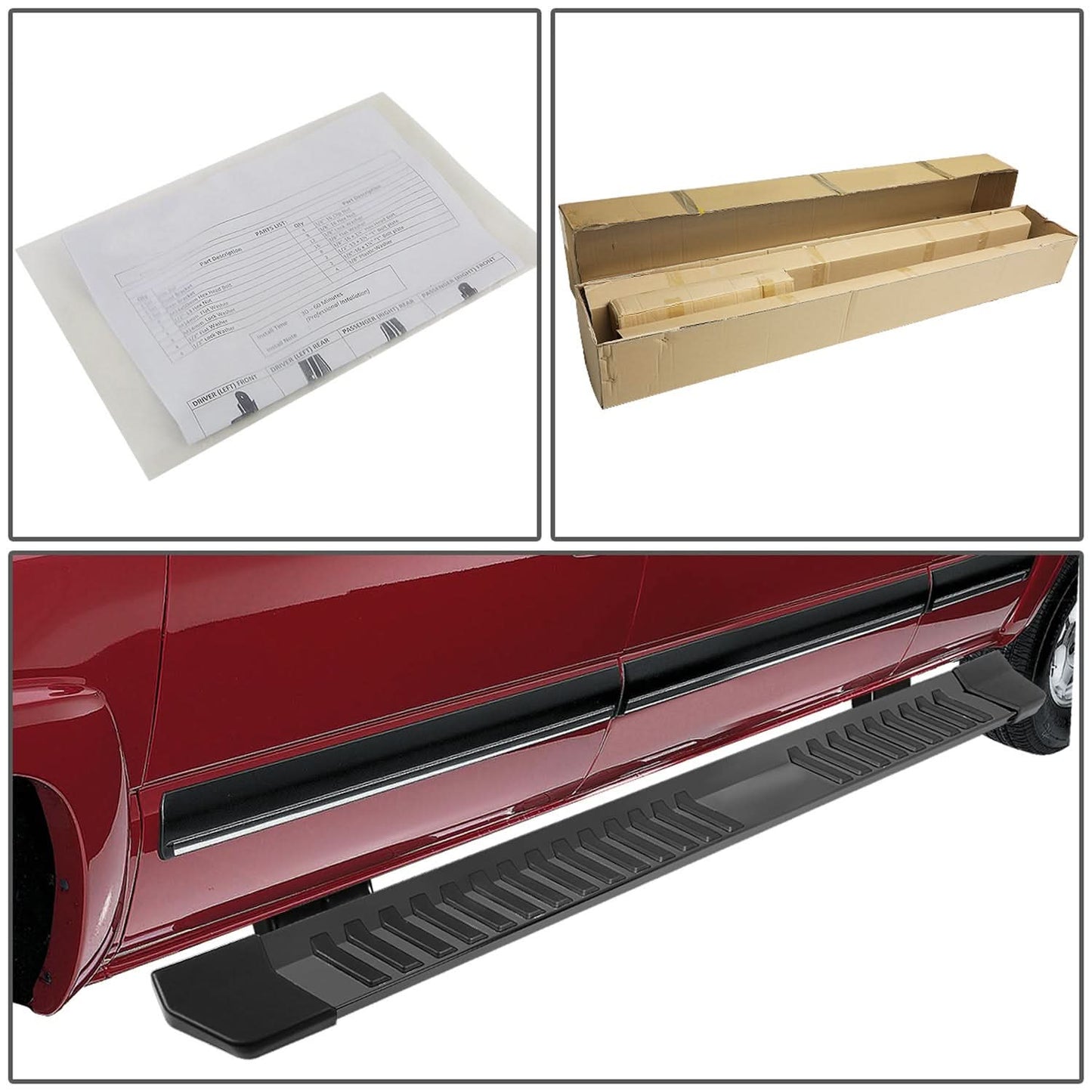 2004-2014 Ford F-150 Crew Cab 6 Inch Nerf Bars - Black