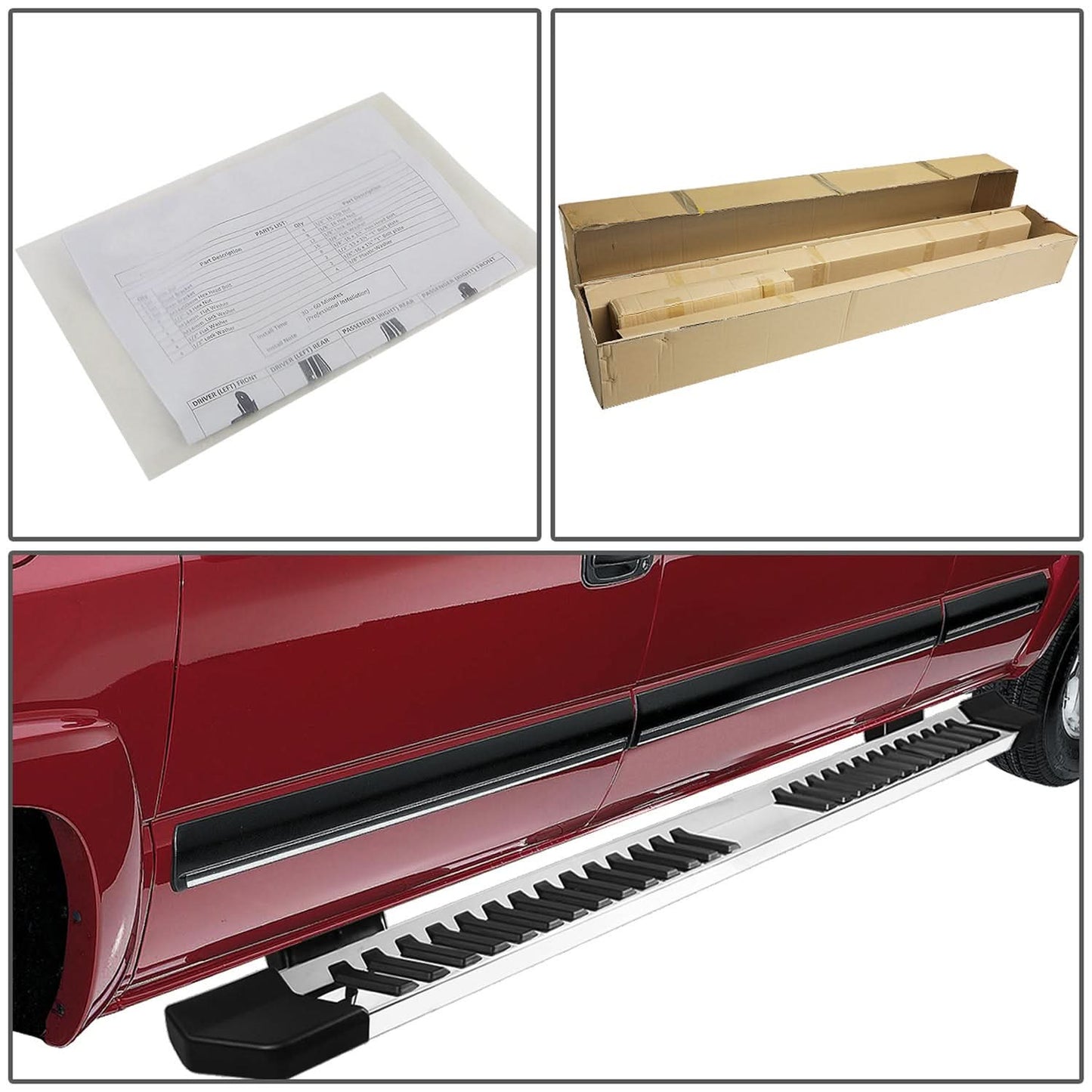2004-2014 Ford F-150 Crew Cab 6" Nerf Bars - Silver