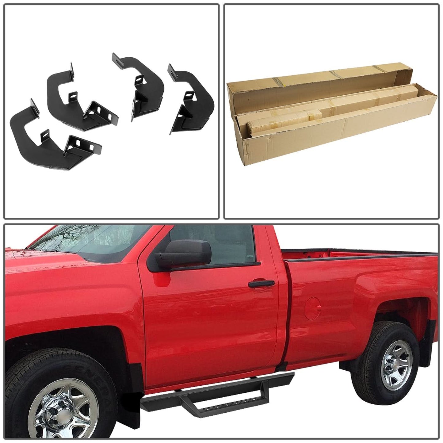 07-19 Chevy Silverado GMC Sierra Drop Down Nerf Bars - Regular Cab