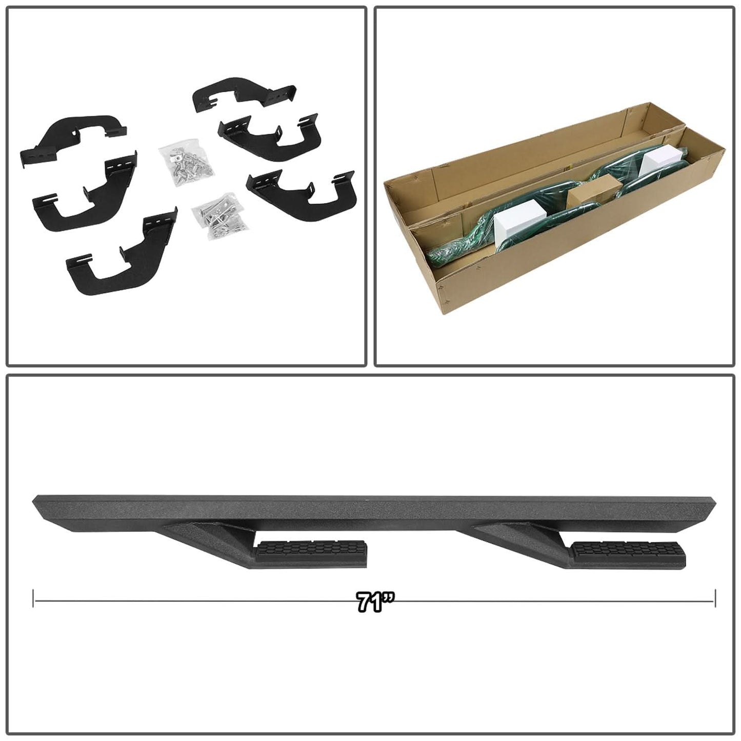 07-19 Chevrolet Silverado GMC Sierra Side Arm Style Nerf Bar Aluminum