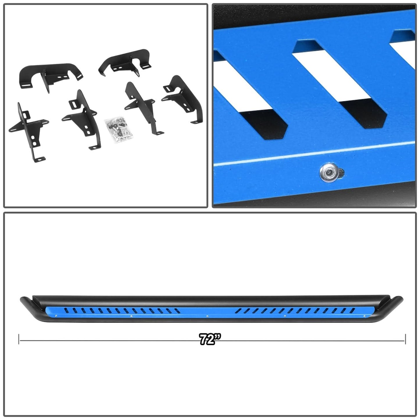 2018-2020 Jeep Wrangler JL Unlimited Blue Nerf Bars Step Bars