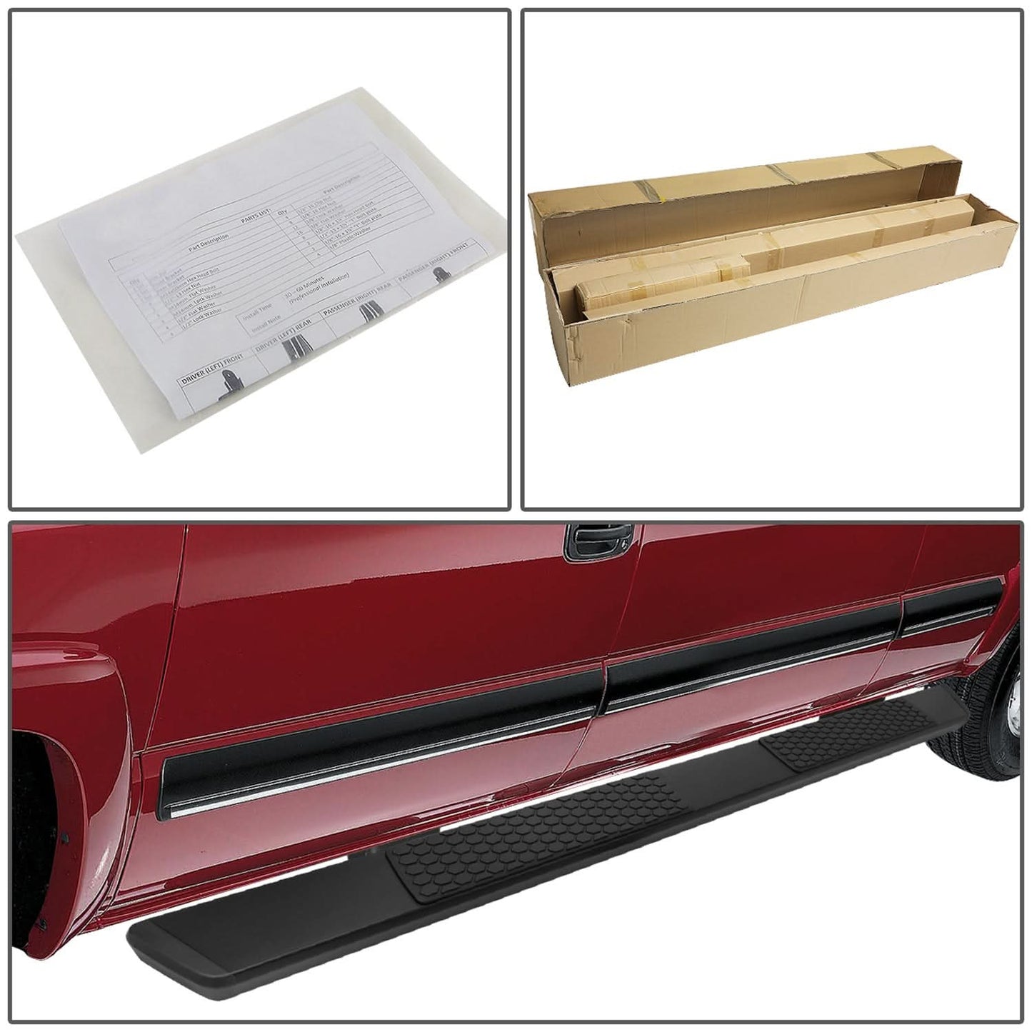 99-16 Ford F-250 F-350 F-450 F-550 Super Duty 5.5" Nerf Bars Black