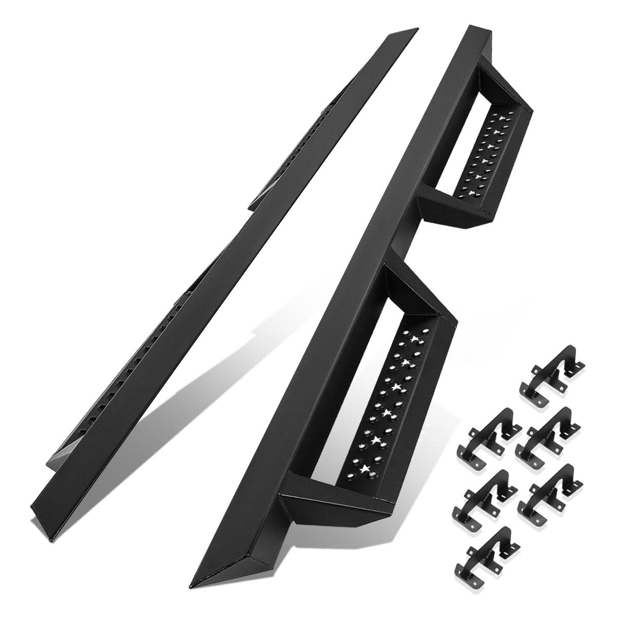 2015-2022 Ford F-150/F-250/F-350 3" Round Nerf Bars - Mild Steel