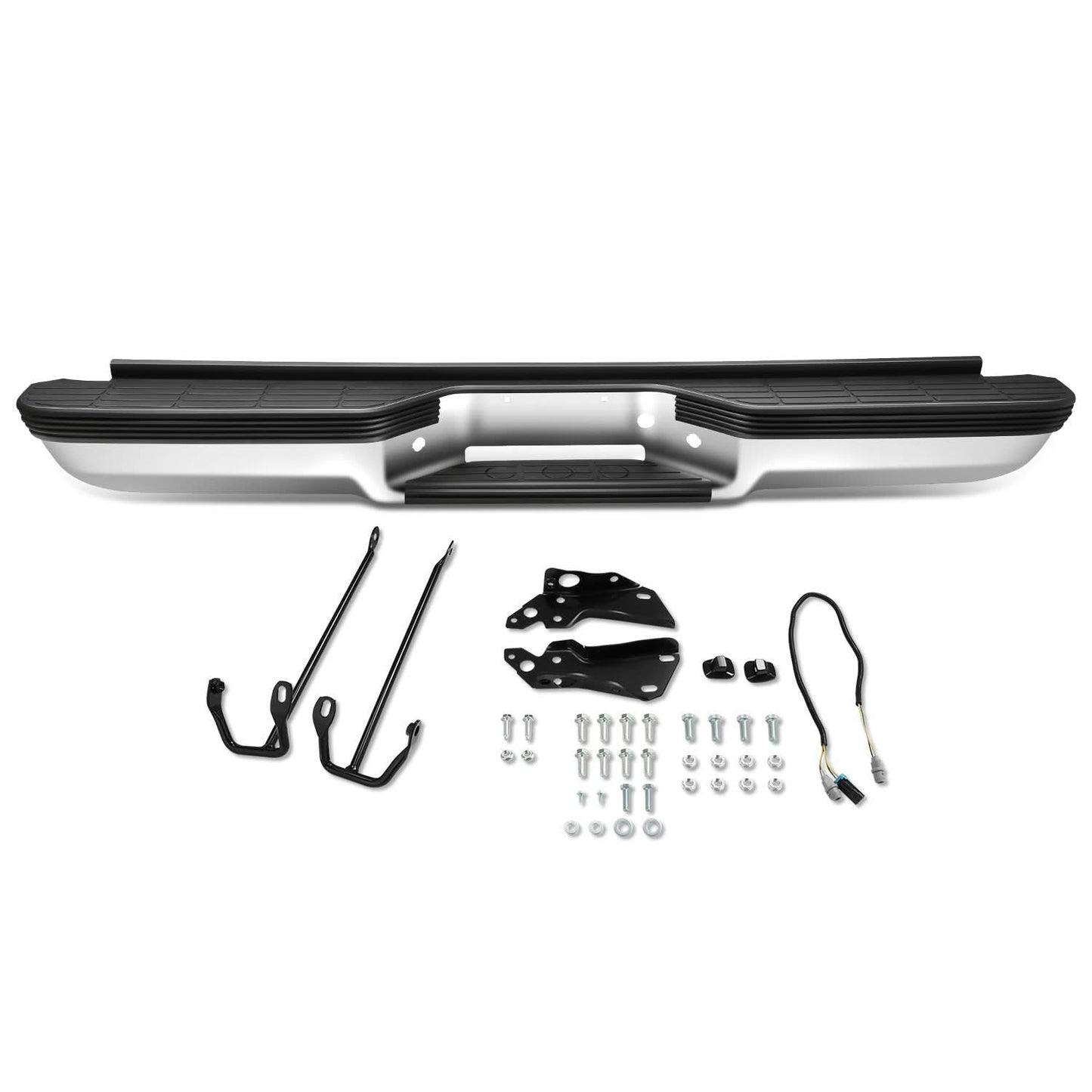 92-99 Chevrolet Suburban Chrome Rear Step Bumper with Strip Hole