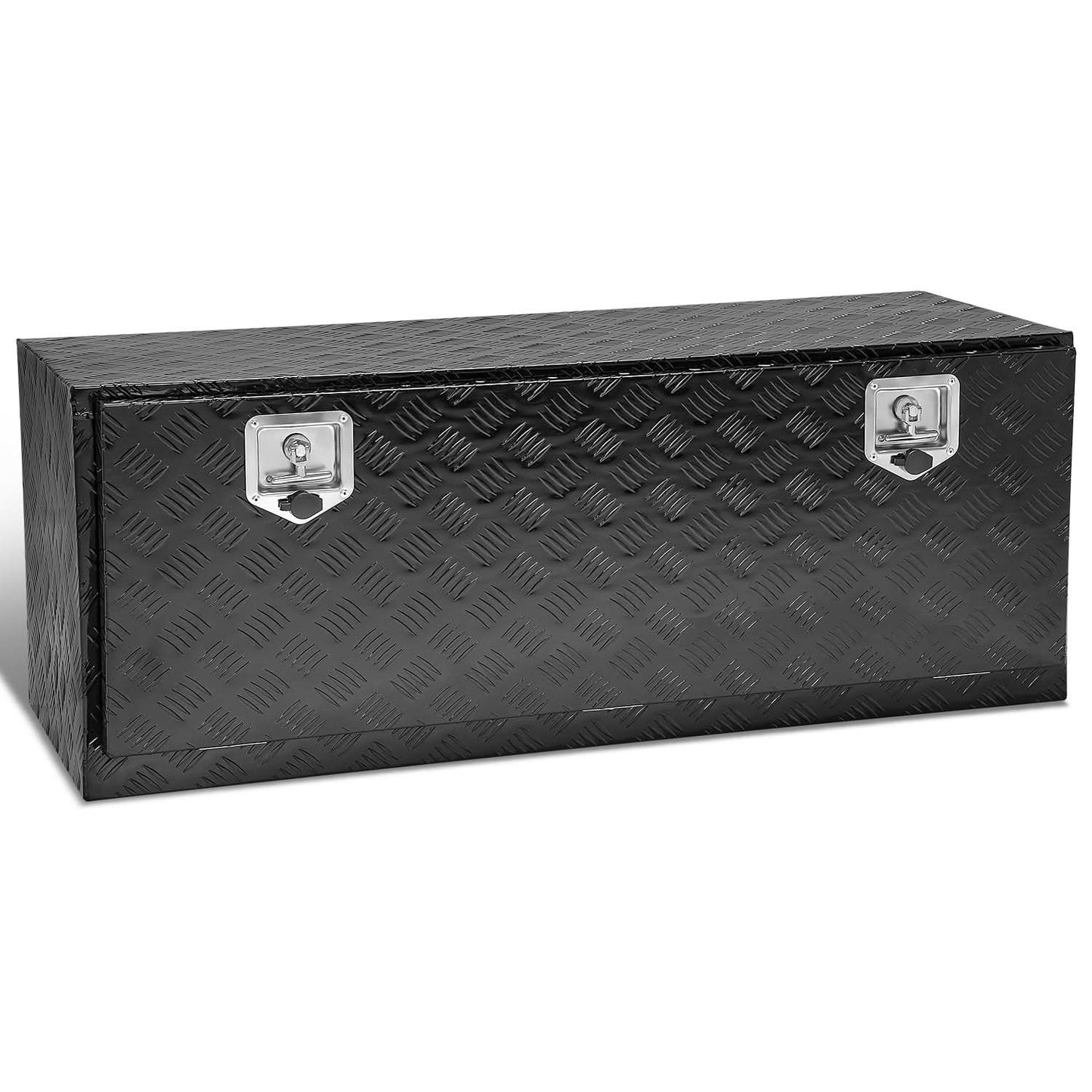 Universal Truck Trailer Diamond Tread Tool Box with Lock 47x18x18 Aluminum