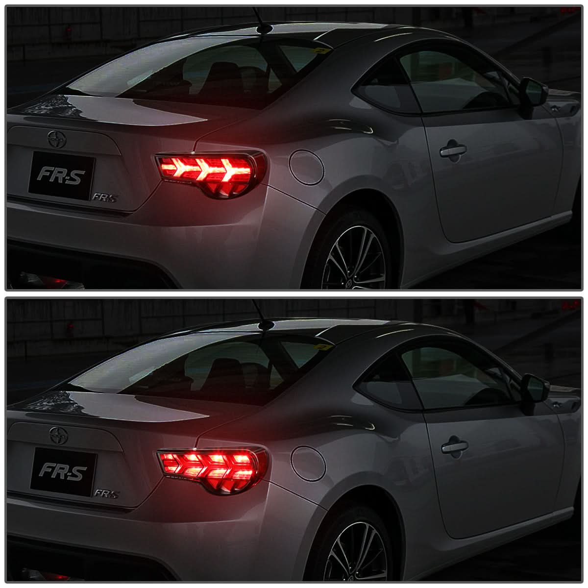 13-17 Subaru BRZ Black Housing Clear Lens Red Signal Tail Lights