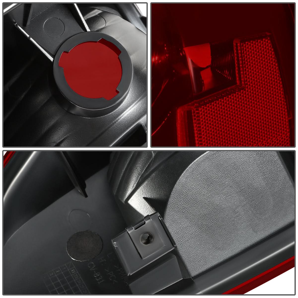04-12 Chevrolet Colorado / GMC Canyon Dark Red Tail Lights Set