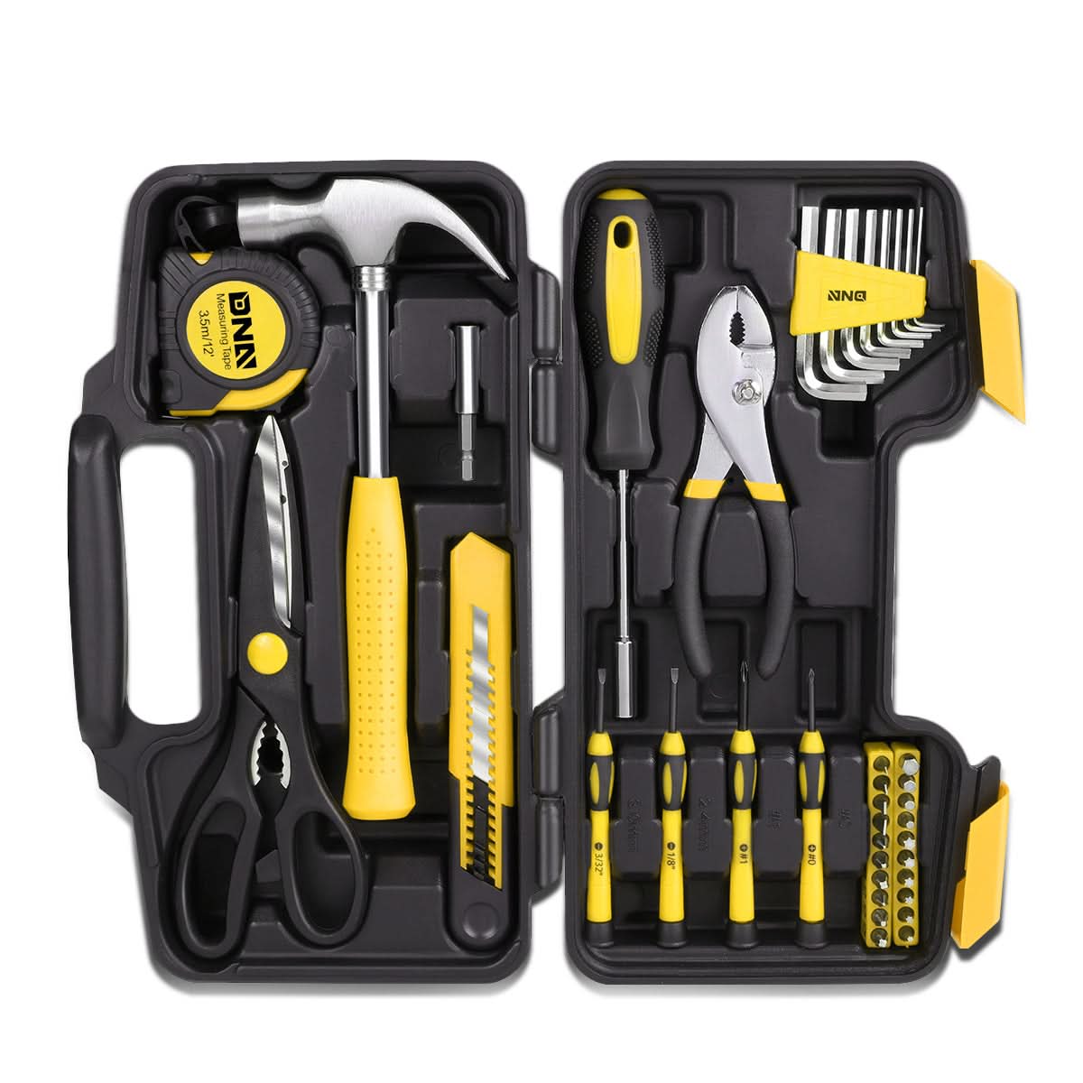 39-Piece Tool Set Box - Black/Yellow