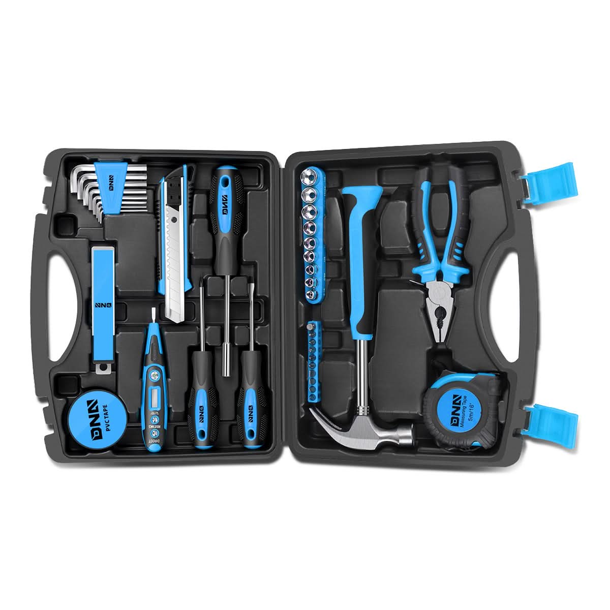 Professional Tool Set Box - 46PCS - Black/Blue