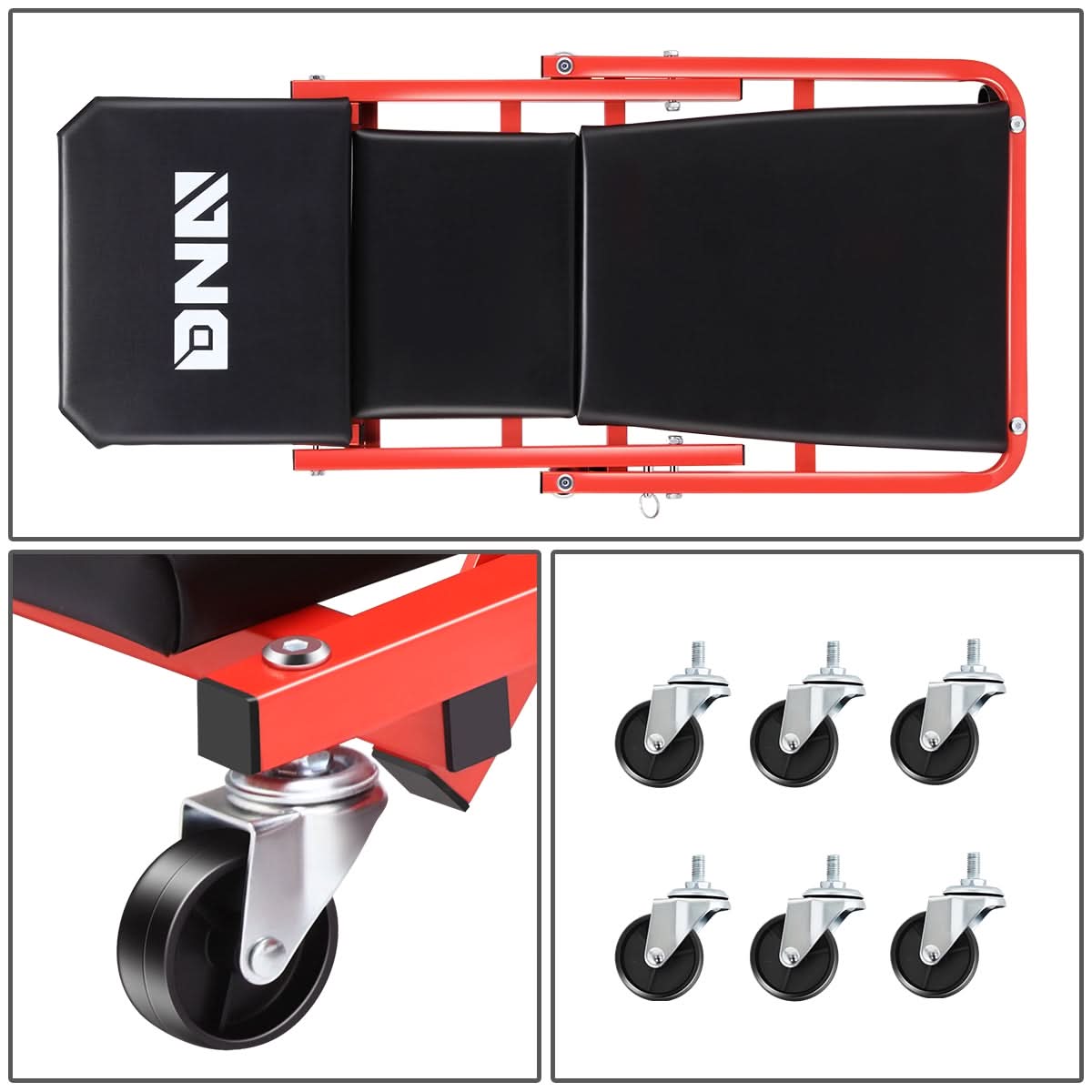 36" 2-in-1 Car Creeper and Seat - Red