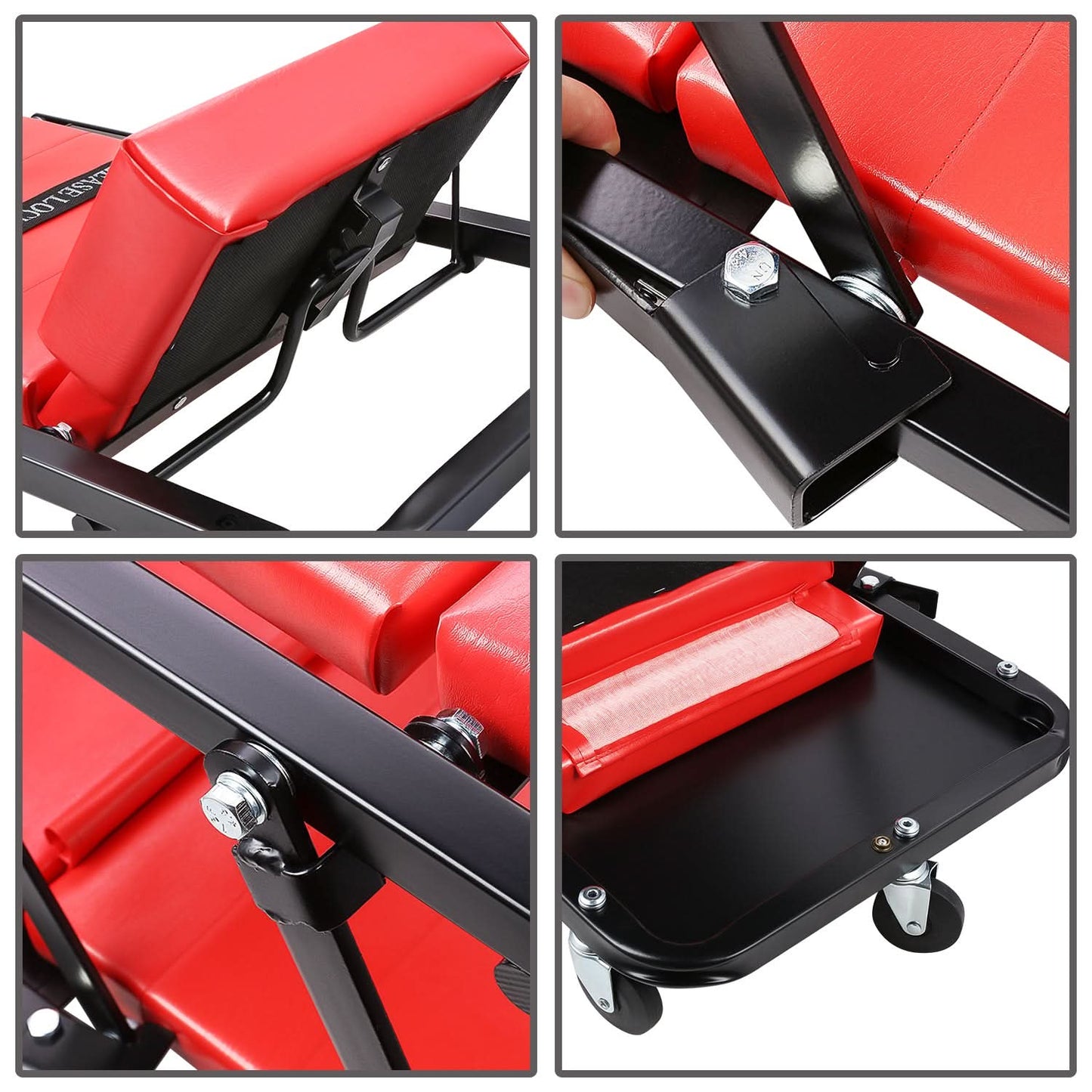 48" 2-in-1 Car Creeper and Seat - Red