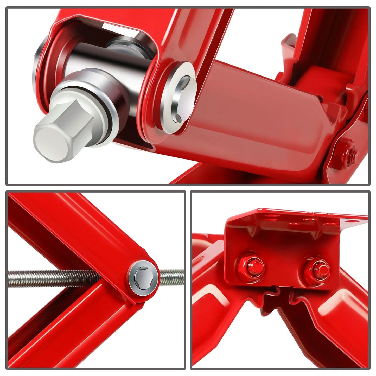 RV Scissor Jack Kit 2PCS 24" 5000LBS Stabilizing Leveling Red Polyurethane