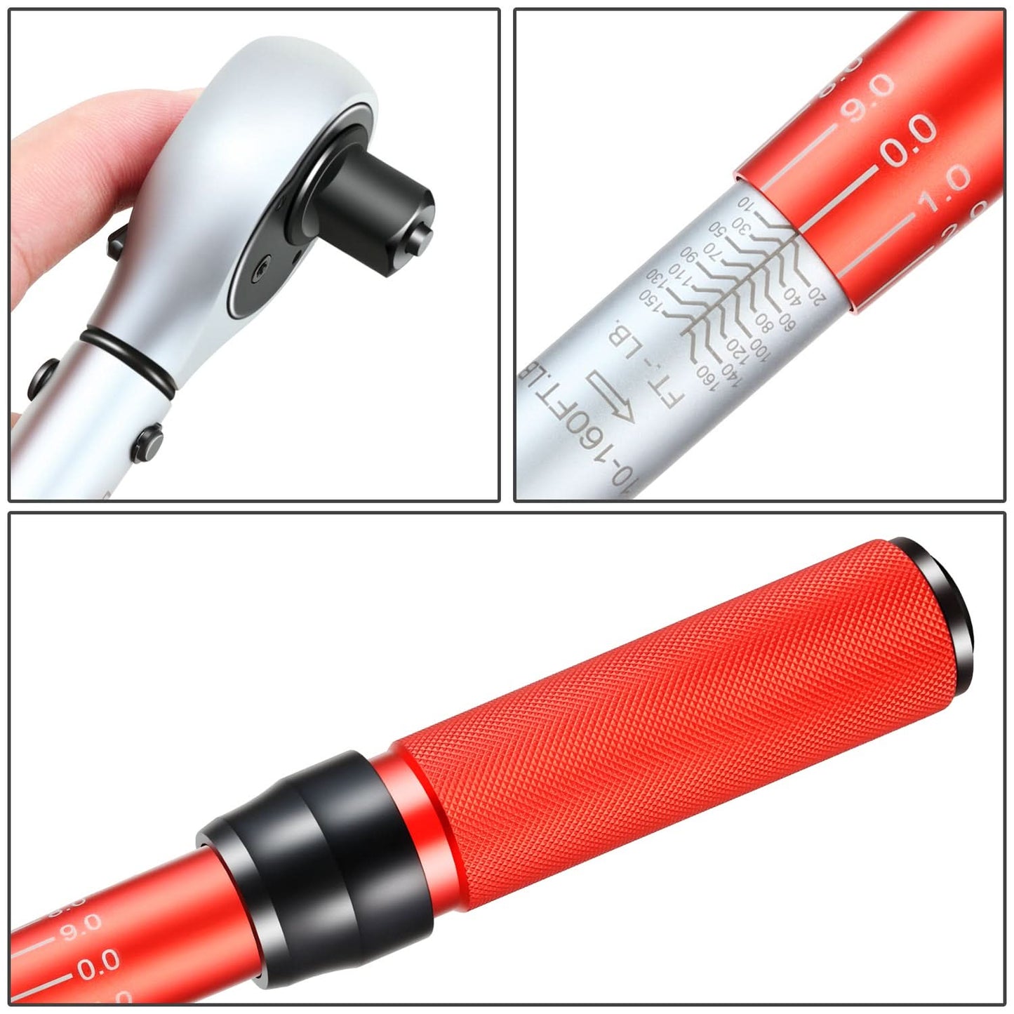 1/2" Drive Torque Wrench Set 40-220 Nm (30-160 Ft-Lbs)
