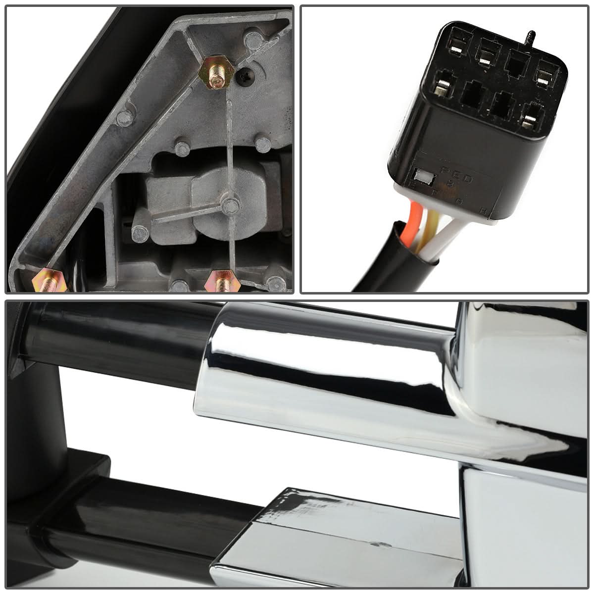 1999-2002 Chevrolet Silverado GMC Sierra Towing Mirrors Chrome Heated