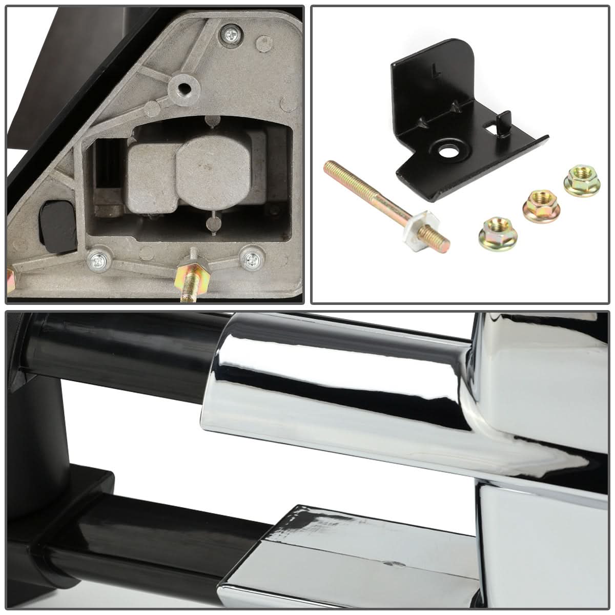 88-02 Chevrolet C/K Pickup Manual Towing Mirrors Chrome Pair