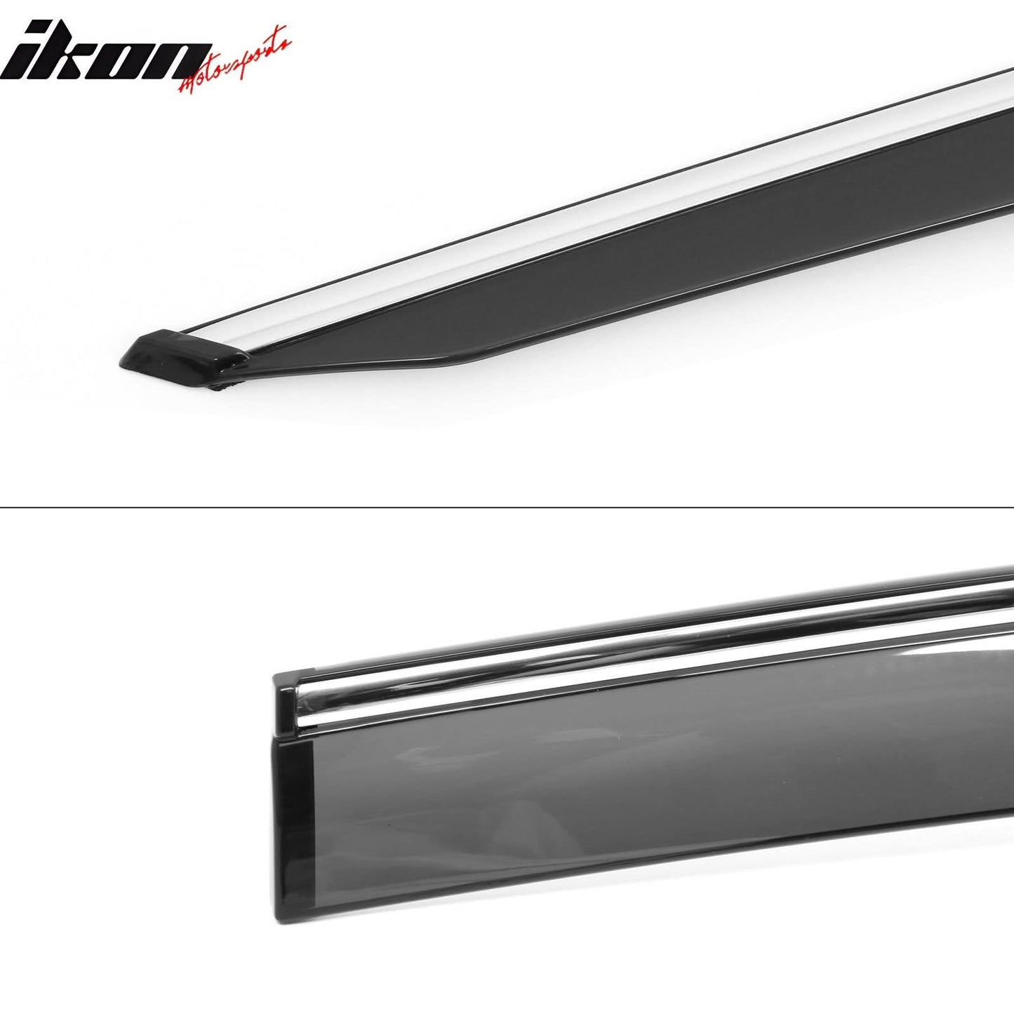 2025 Toyota Camry 4PC Window Visors Vent Rain Guard W/Chrome Trim PMMA