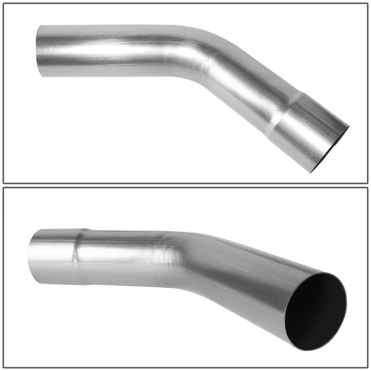 3.0" to 3.15" Flared 45 Degree Exhaust Pipe Bend Stainless Steel
