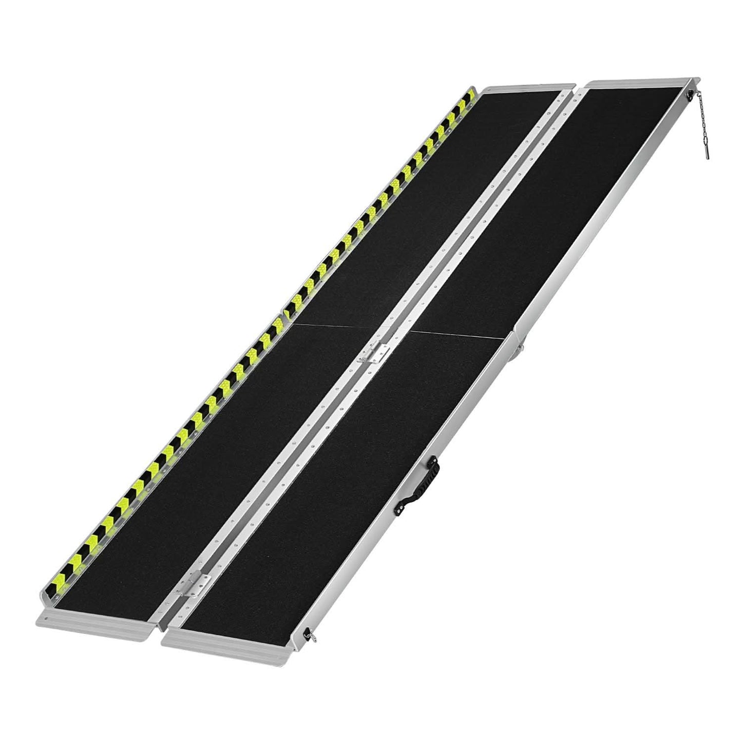 Aluminum Wheelchair Ramp 29" W x 7' L x 2" H - Metallic Black